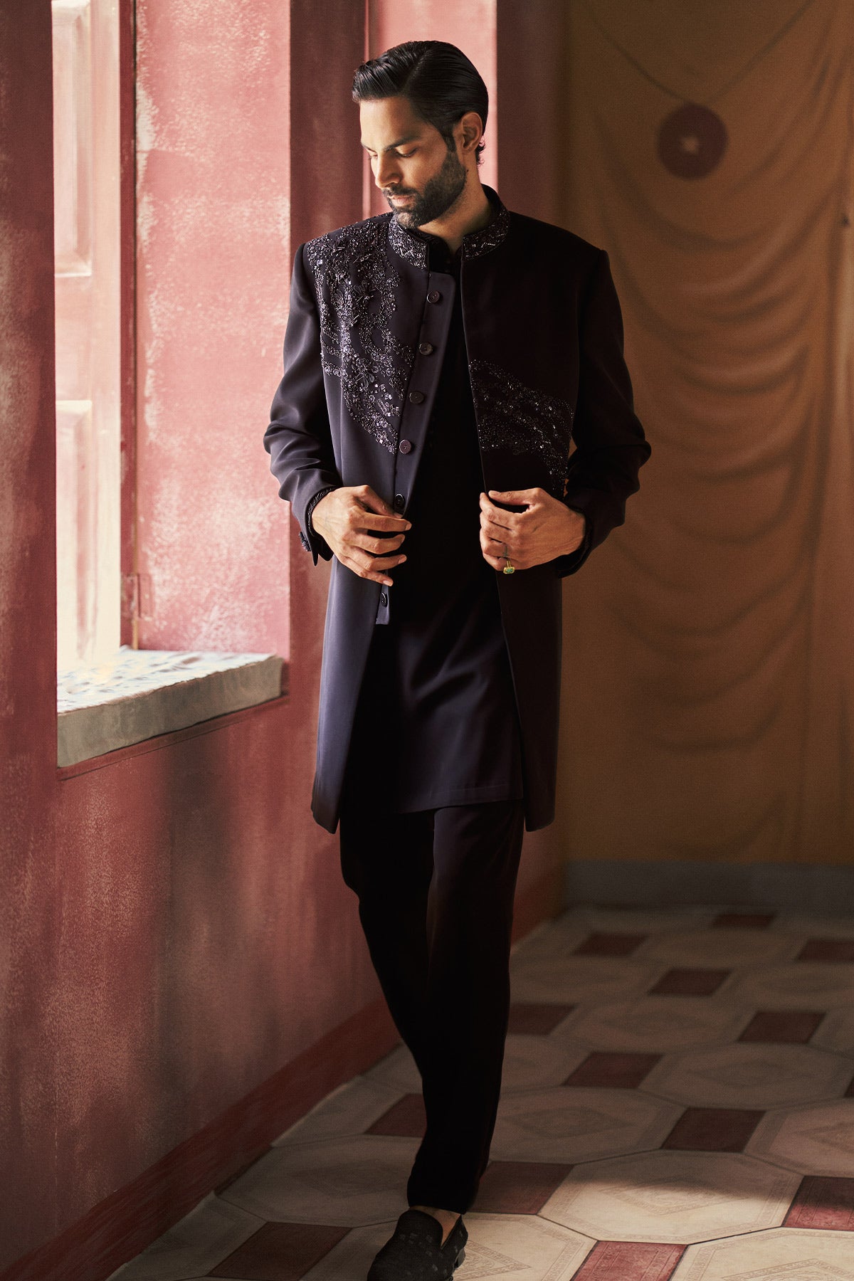 Onyxe Achkan with Pant & Kurta Set