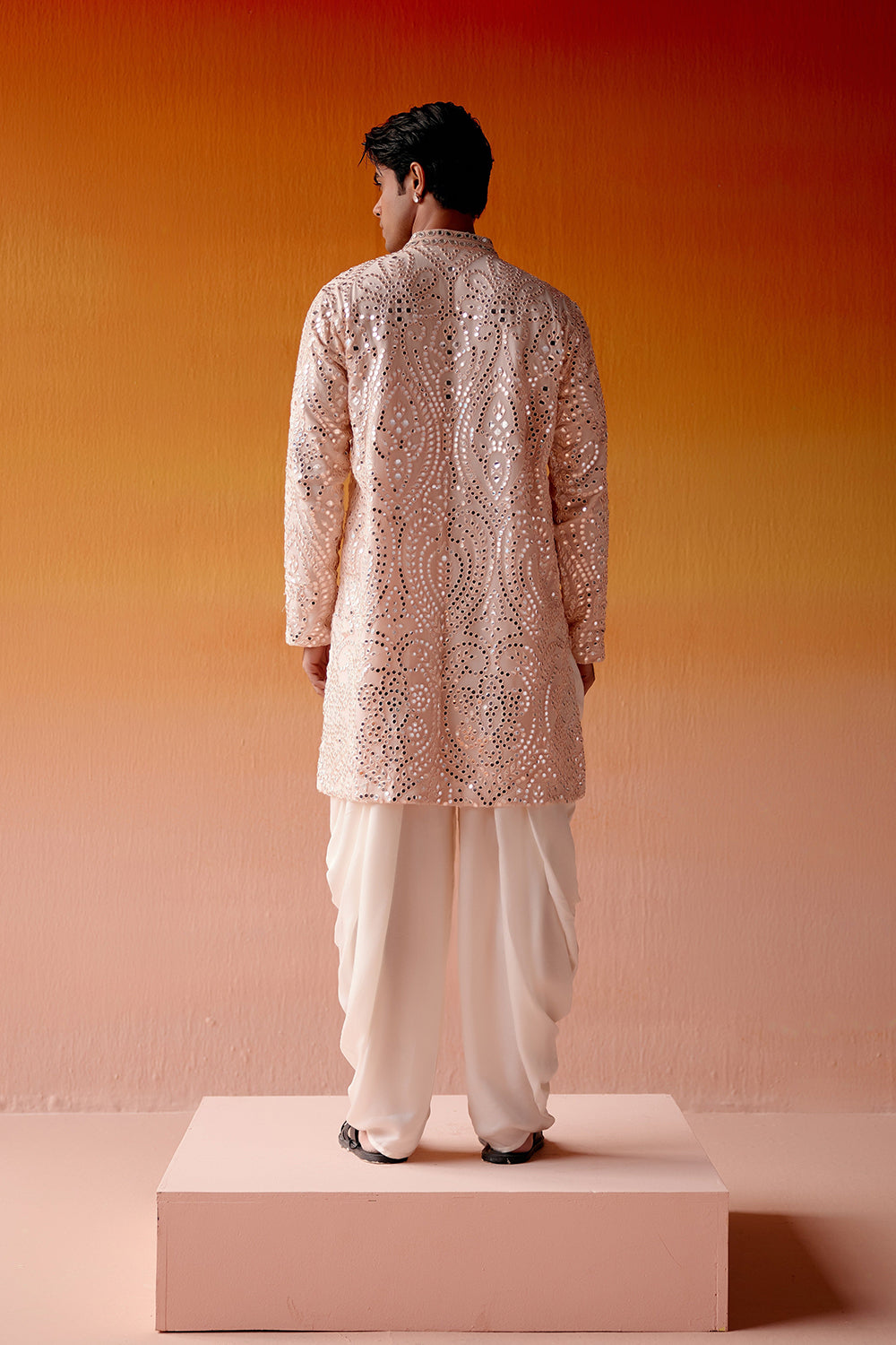 AFGHANI MIRRORWORK KURTA WITH SALWAR