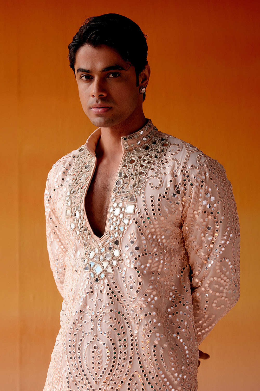 AFGHANI MIRRORWORK KURTA WITH SALWAR