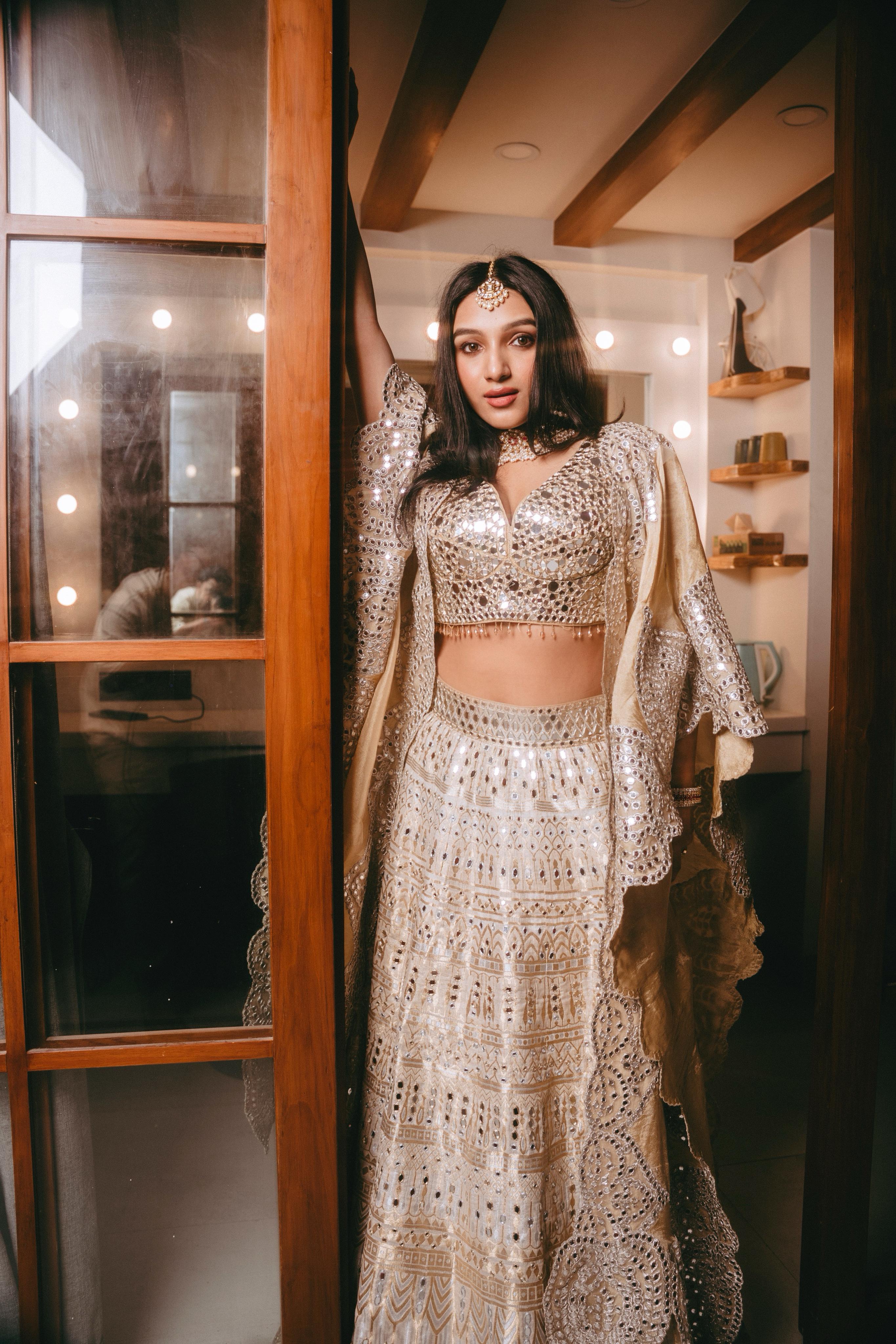 Tanisha Santoshi in our Banarasi Brocade Lehenga set with Cape