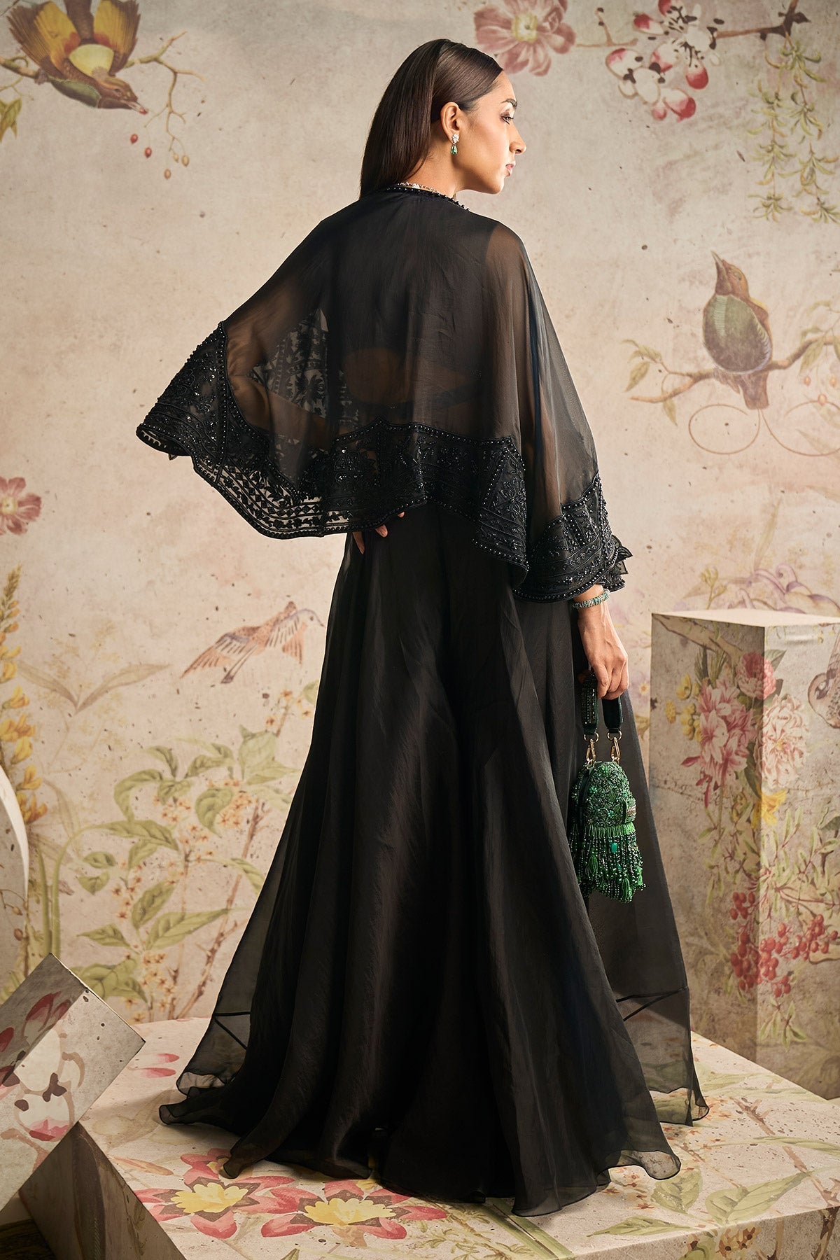 RIDHI MEHRA IN SASHAY CAPE SHARARA SET
