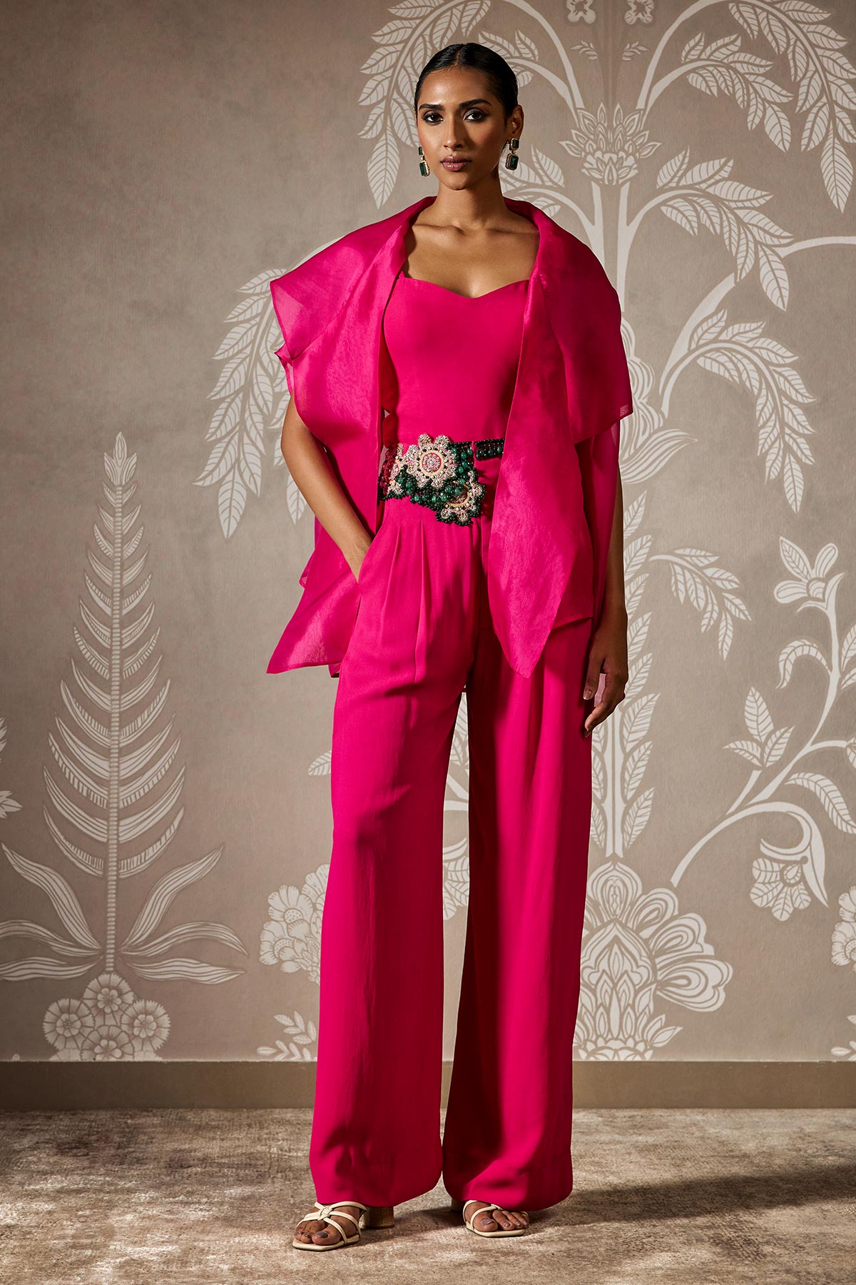 Shilpa Shetty in Waltz Cape Pants Set