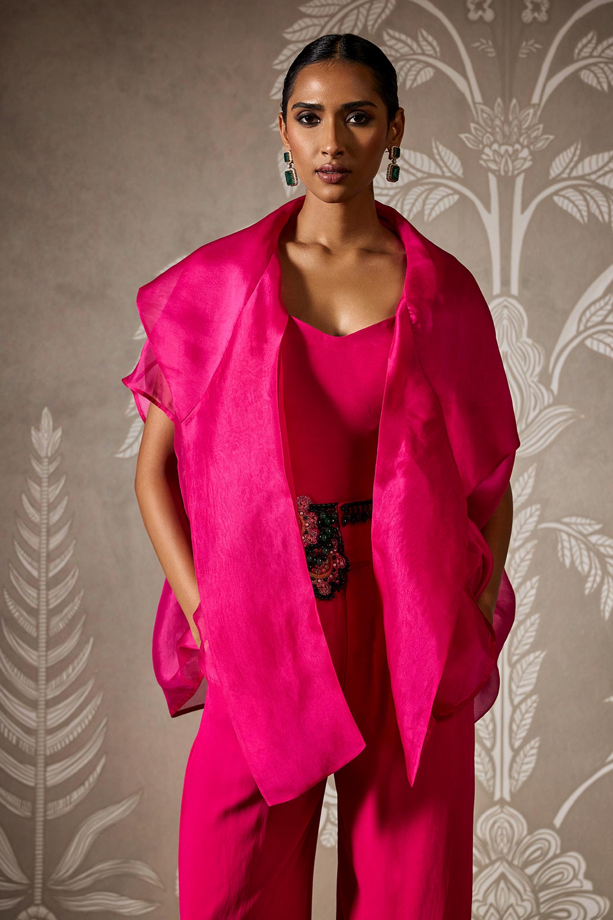 Shilpa Shetty in Waltz Cape Pants Set