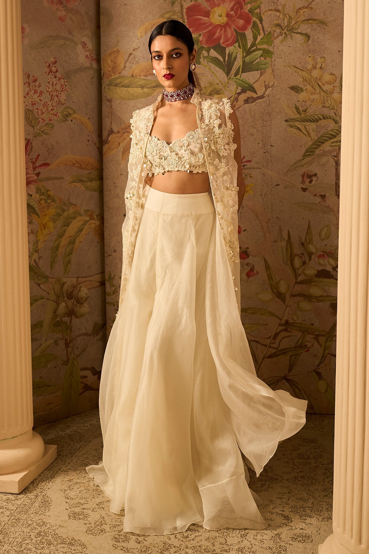 EDGY SHARARA JACKET SET