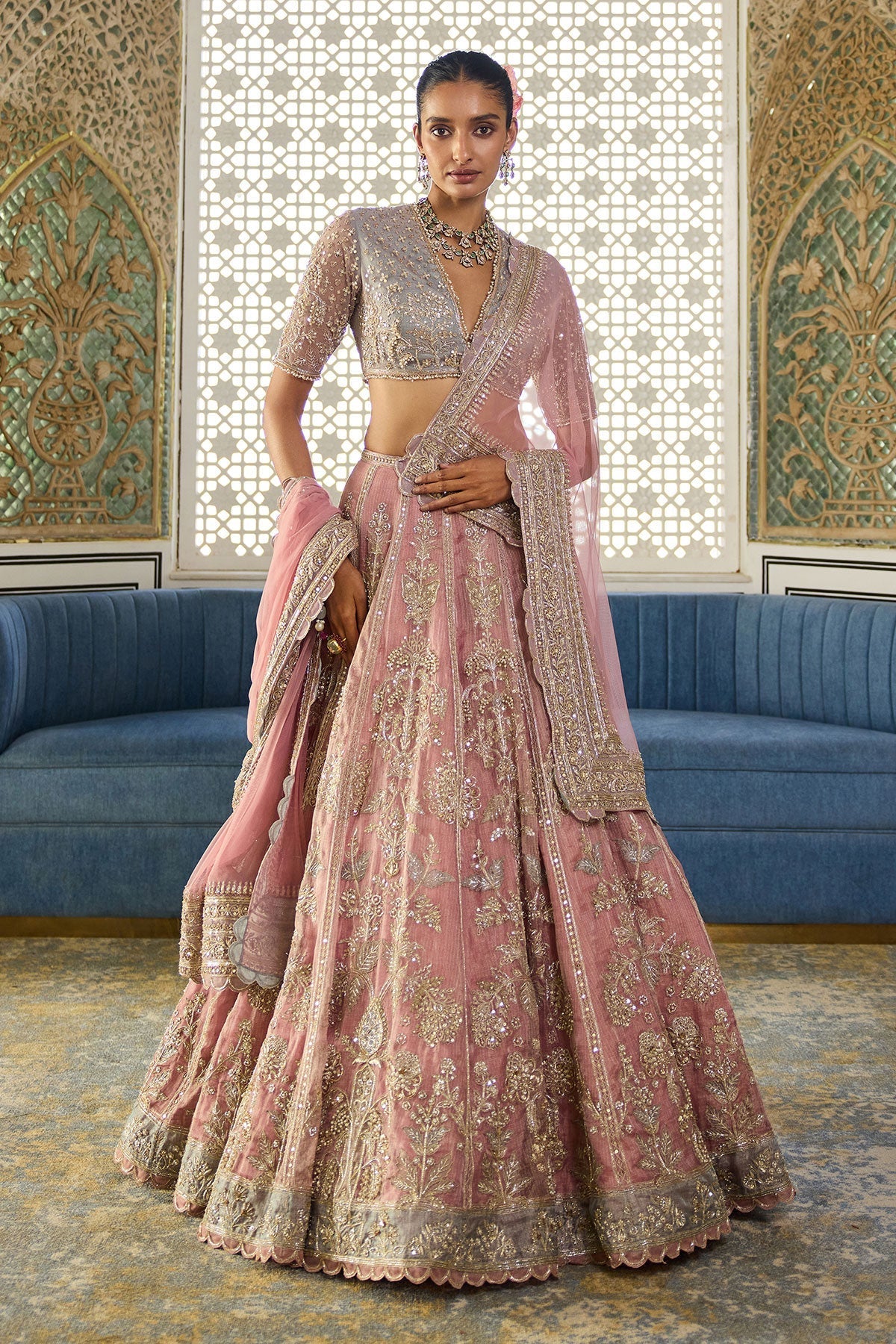 Blush Lehenga Set-RTS