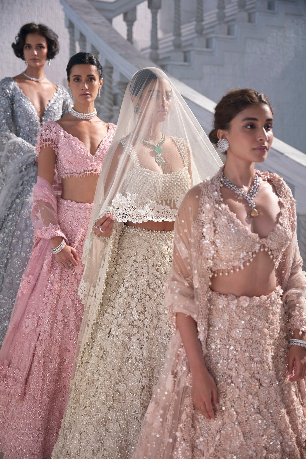 Pink Cut Work Lehenga Set