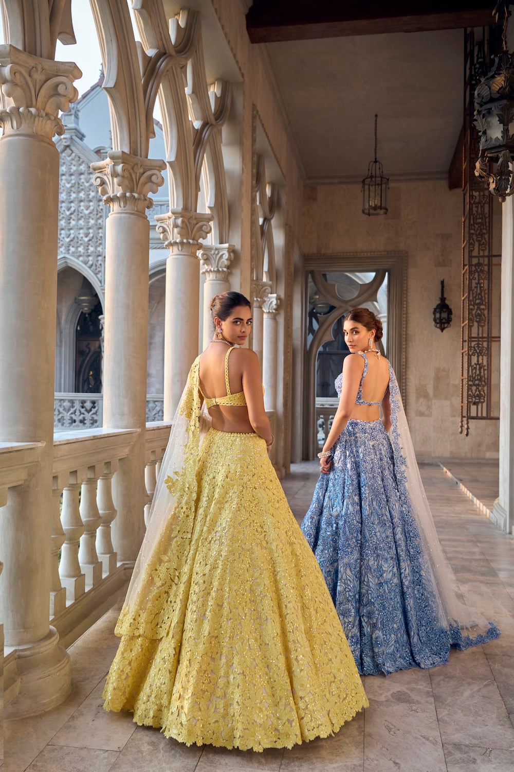 Yellow Cut Work Lehenga Set