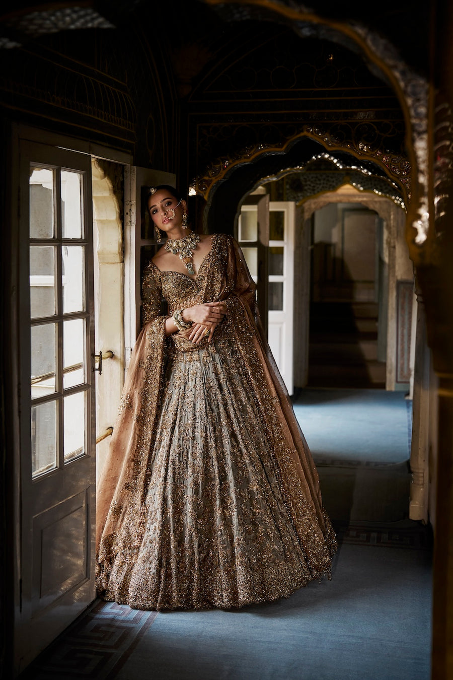 Copper Jade Lehenga Set - Ready To Ship