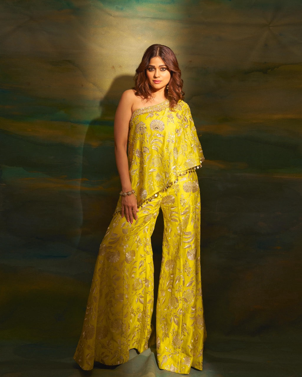 Shamita Shetty in Golconda Arsh Pant Set