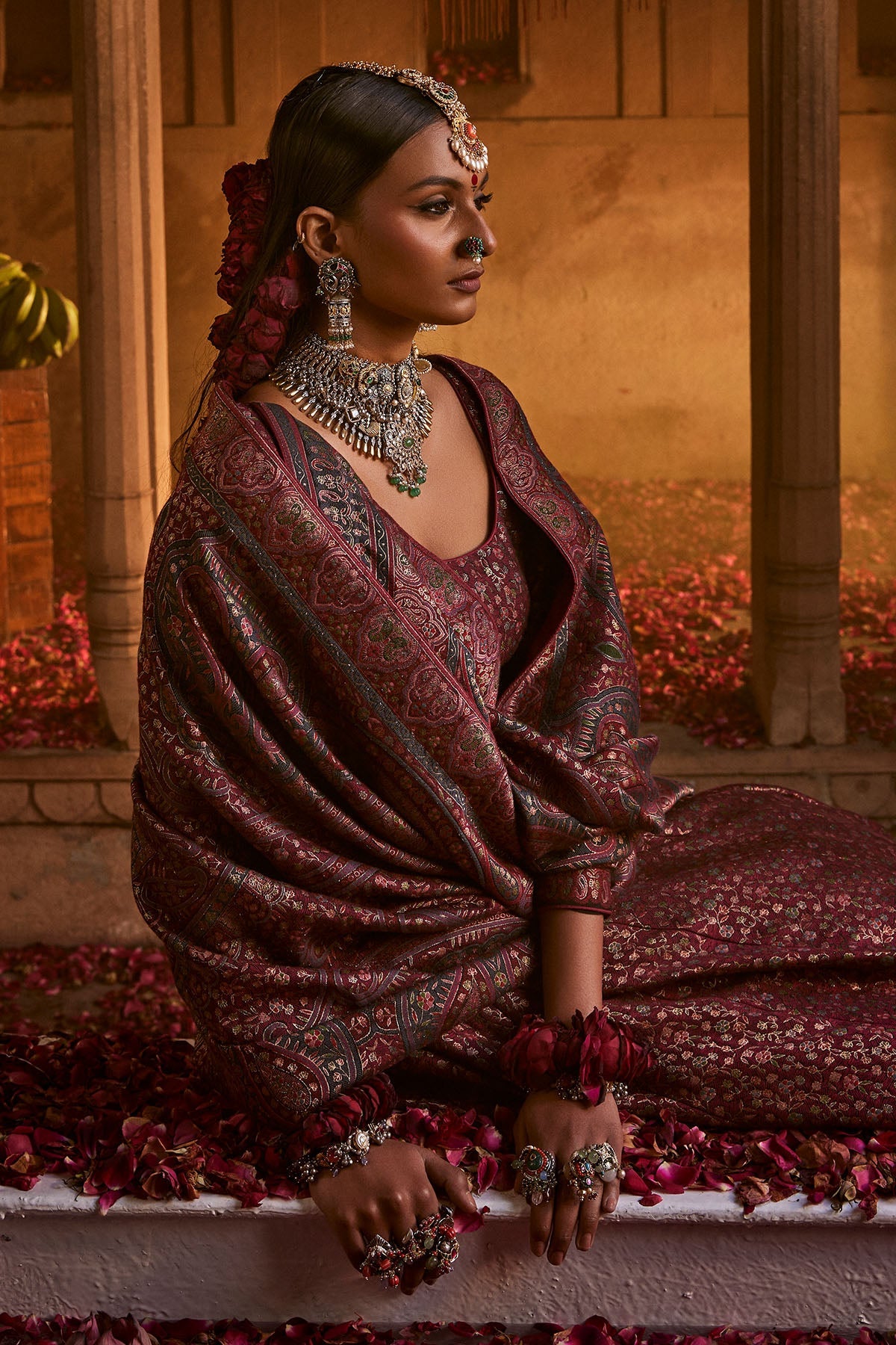 Farah Bagh Magenta Haze Lehenga with Dupatta Set of 3