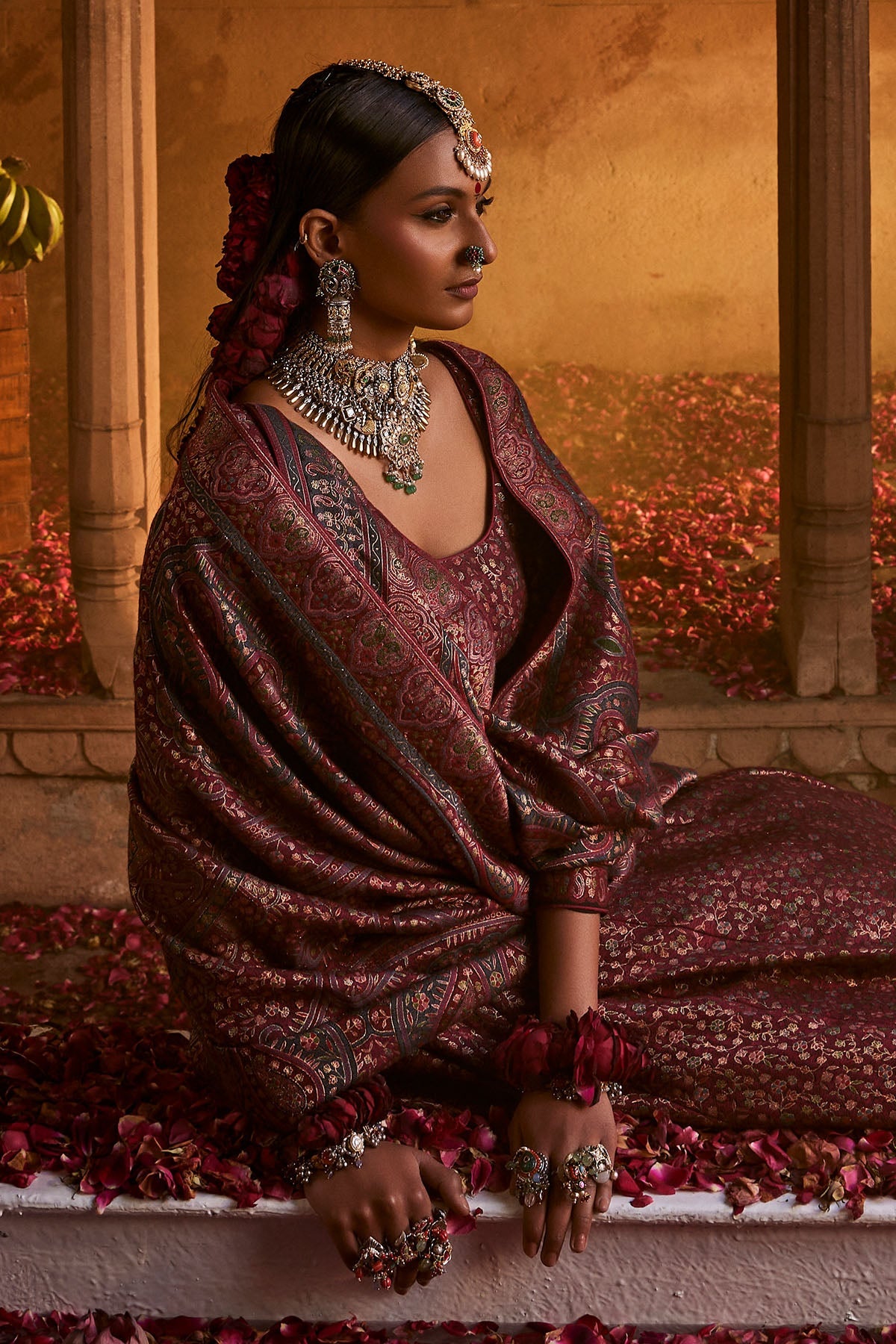 Farah Bagh Magenta Haze Lehenga with Dupatta Set of 3