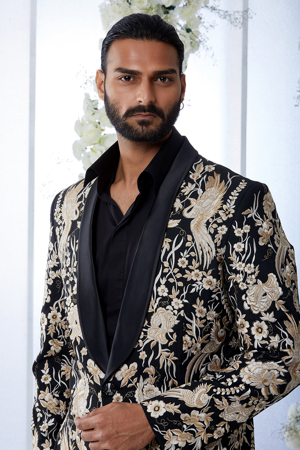 Ali Fazal in Shawl Lapel Tuxedo Set