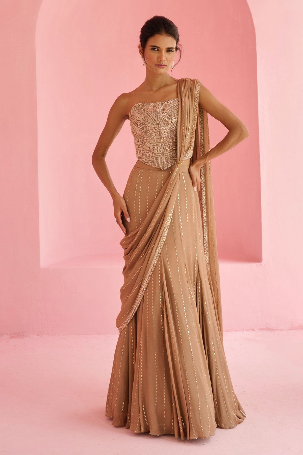 Stella Pre-Drape Saree - Ready To Ship
