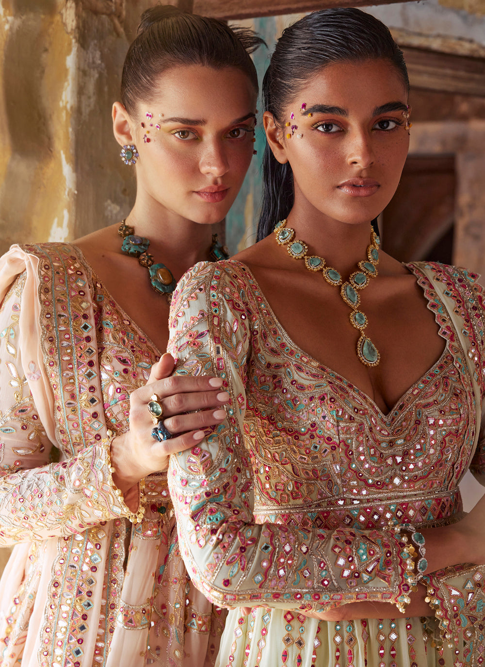 Green Georgette Floor Length Anarkali Set