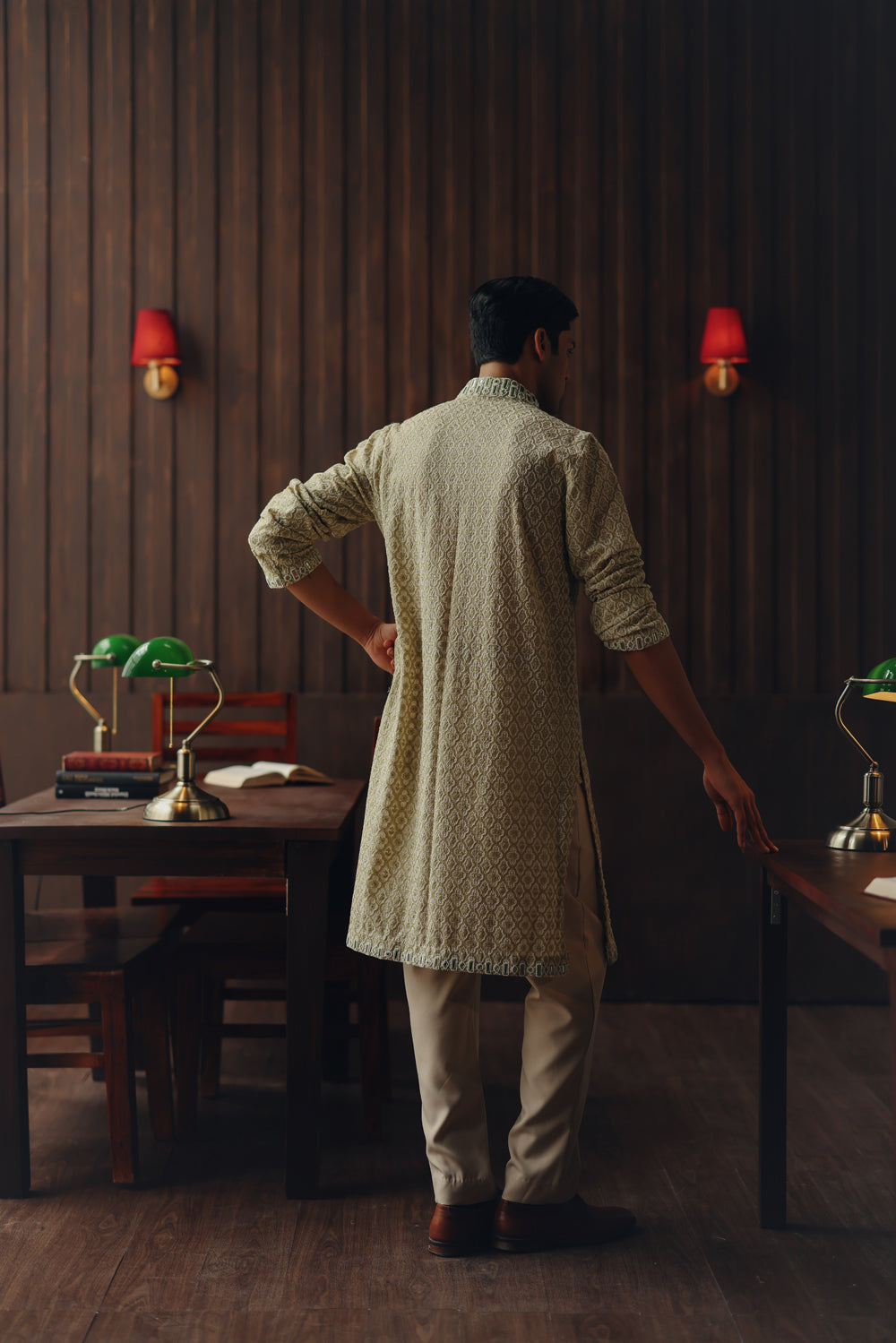 Mirrorwork Chikankari Kurta Set