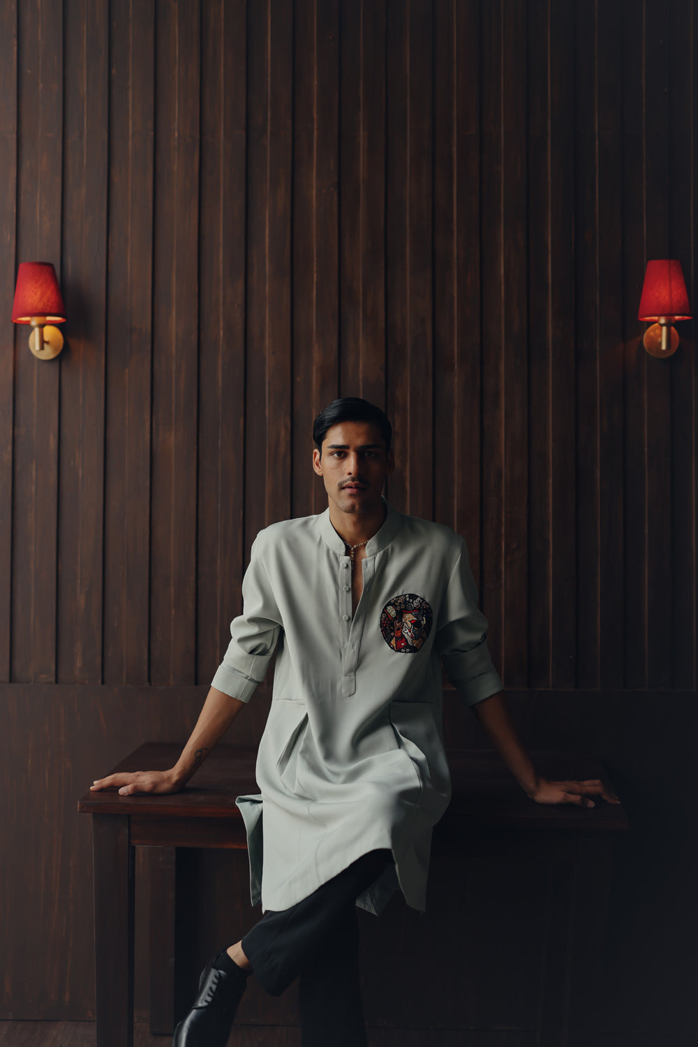 Art Deco Angarkha Kurta Set
