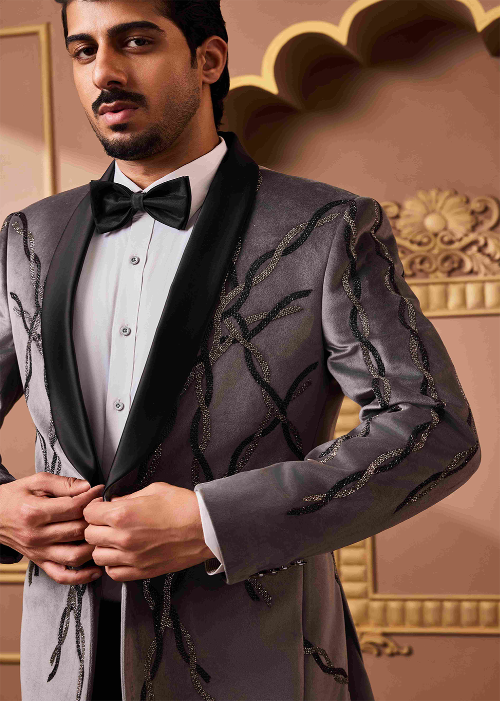 Grey Tuxedo Jacket and Pant