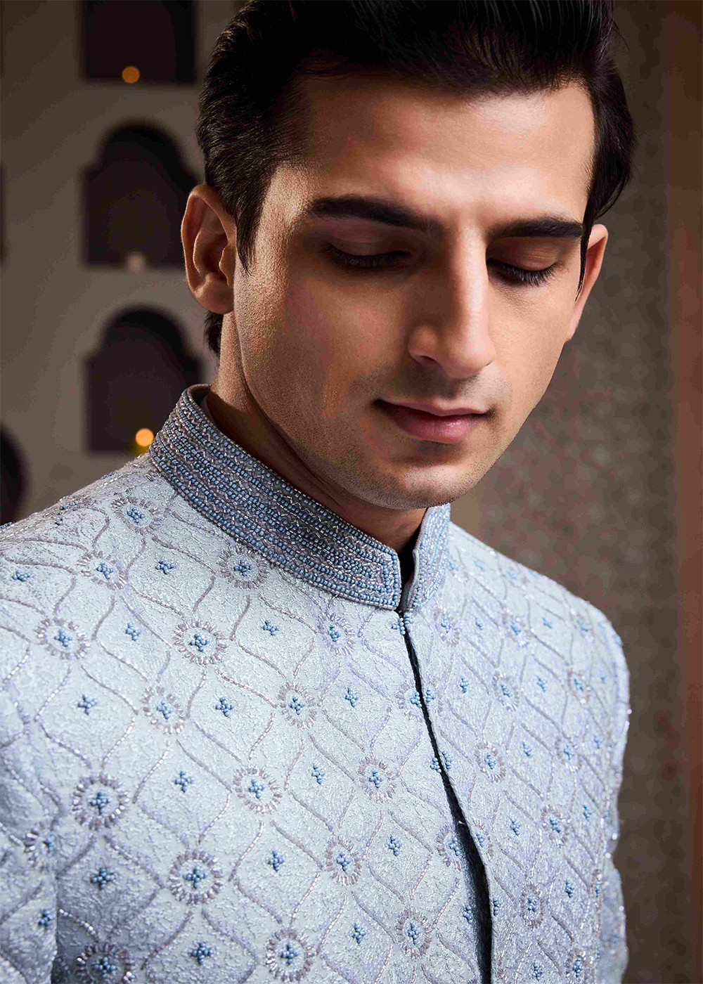 Skyblue Jodhpuri Coat Pant