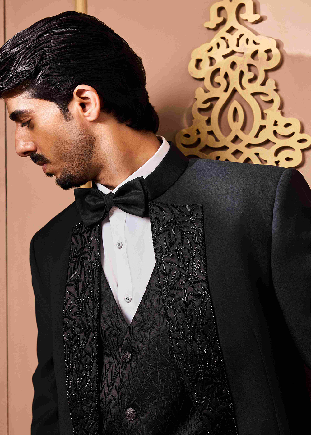 Black Tuxedo Vest Pant