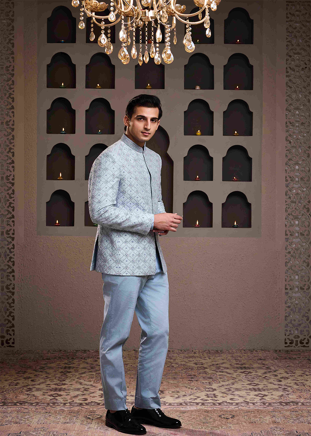 Skyblue Jodhpuri Coat Pant