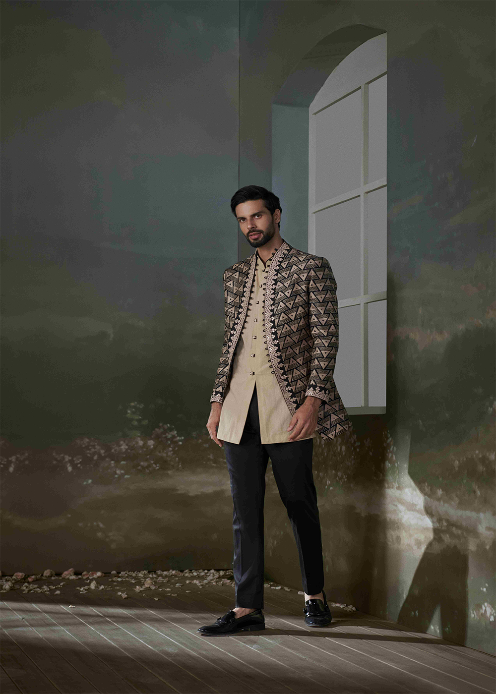 Kurta Jacket Pant Set