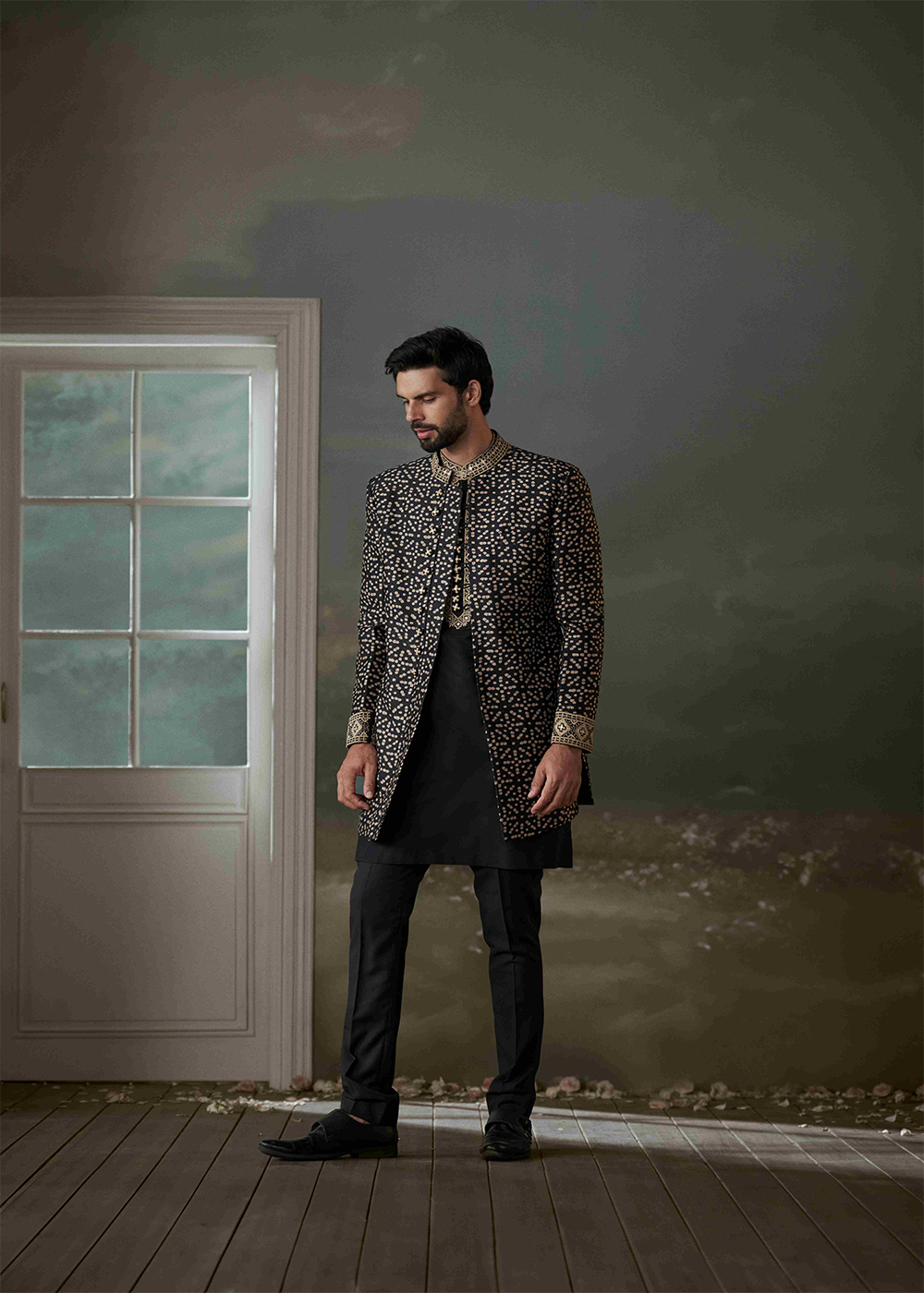 Achkan Kurta Trouser Set