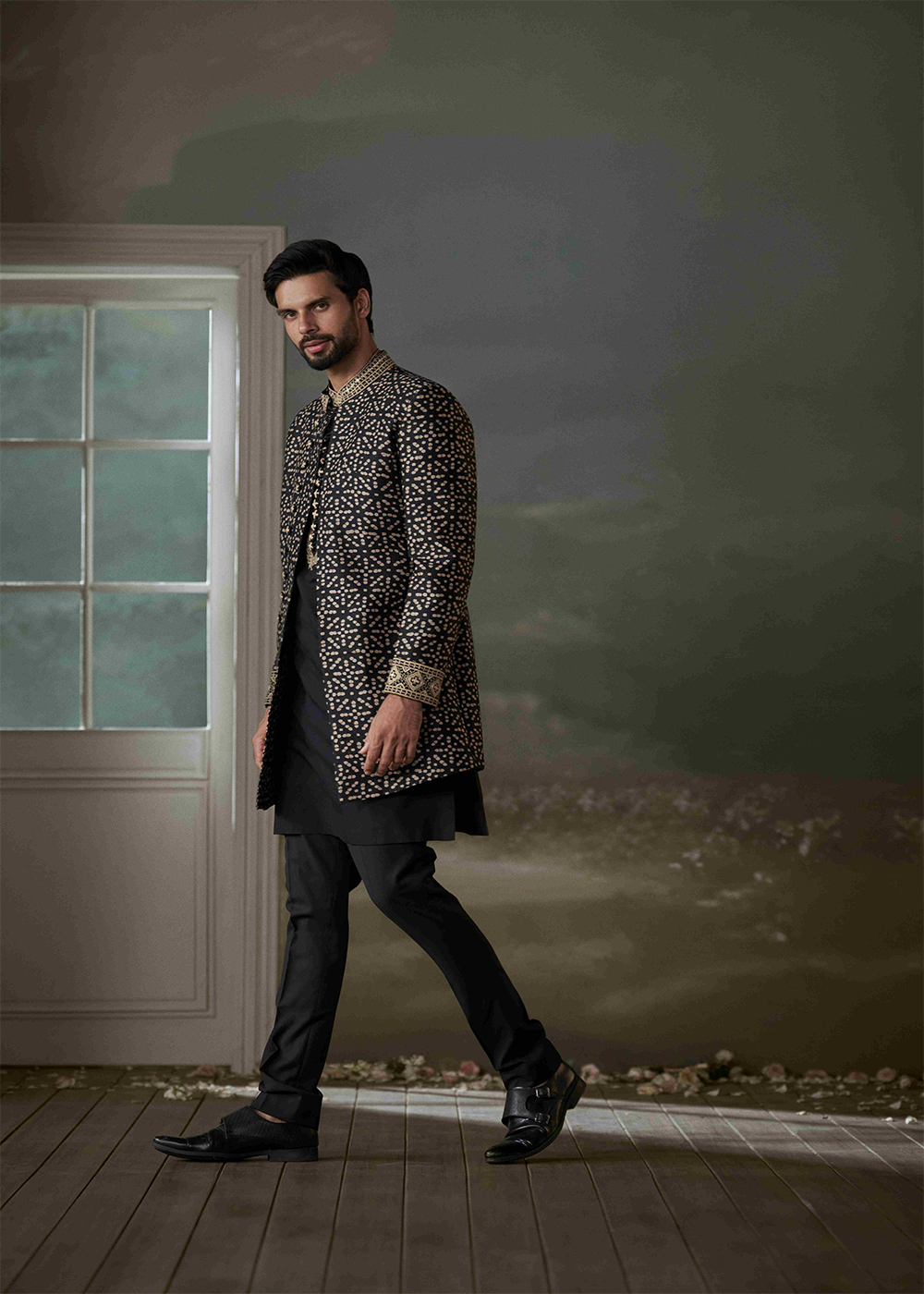 Achkan Kurta Trouser Set