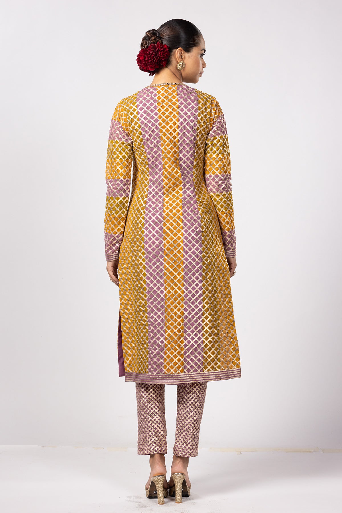 Mustard Multicolor Pant Kurta Set