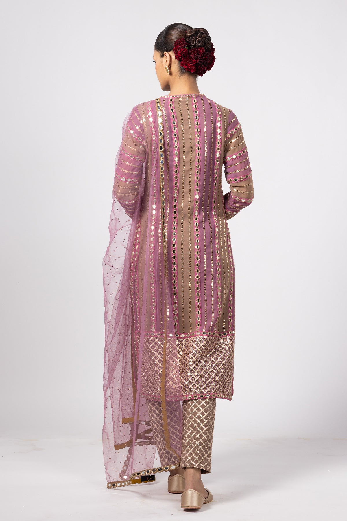 Mud Mauve Mirror Kurta Set
