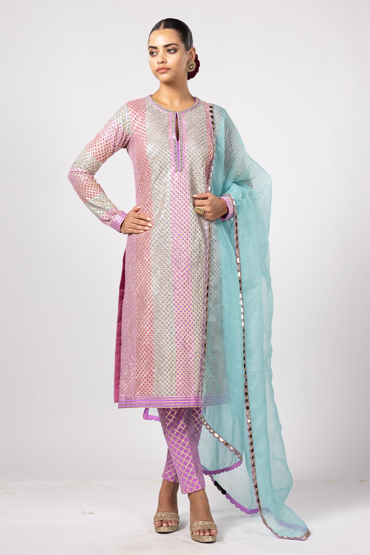 Aqua Kurta Set