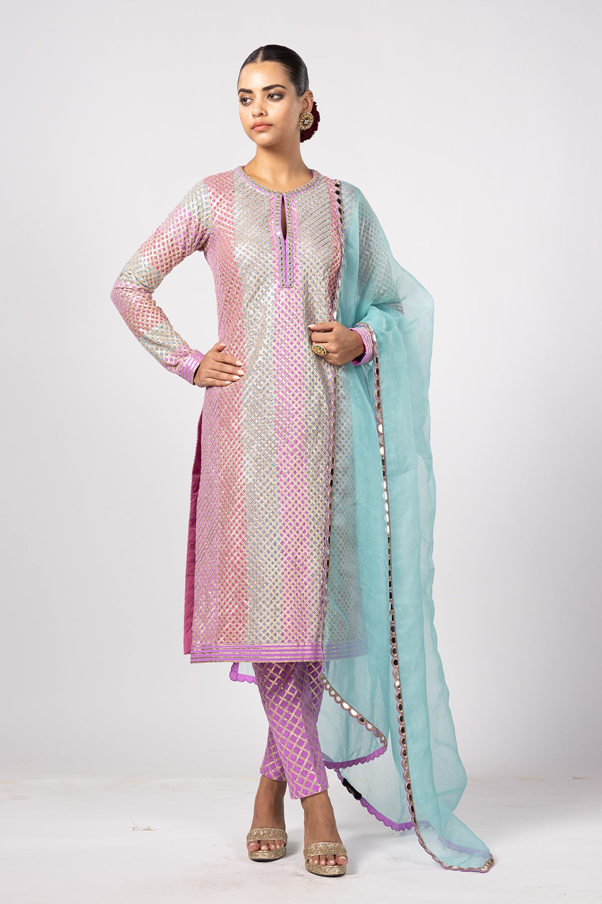 Aqua Kurta Set