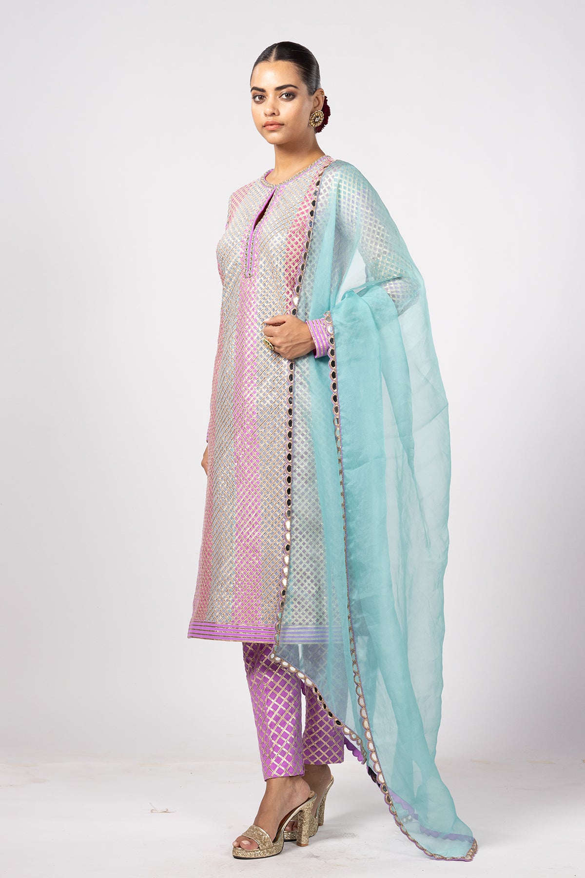 Aqua Kurta Set