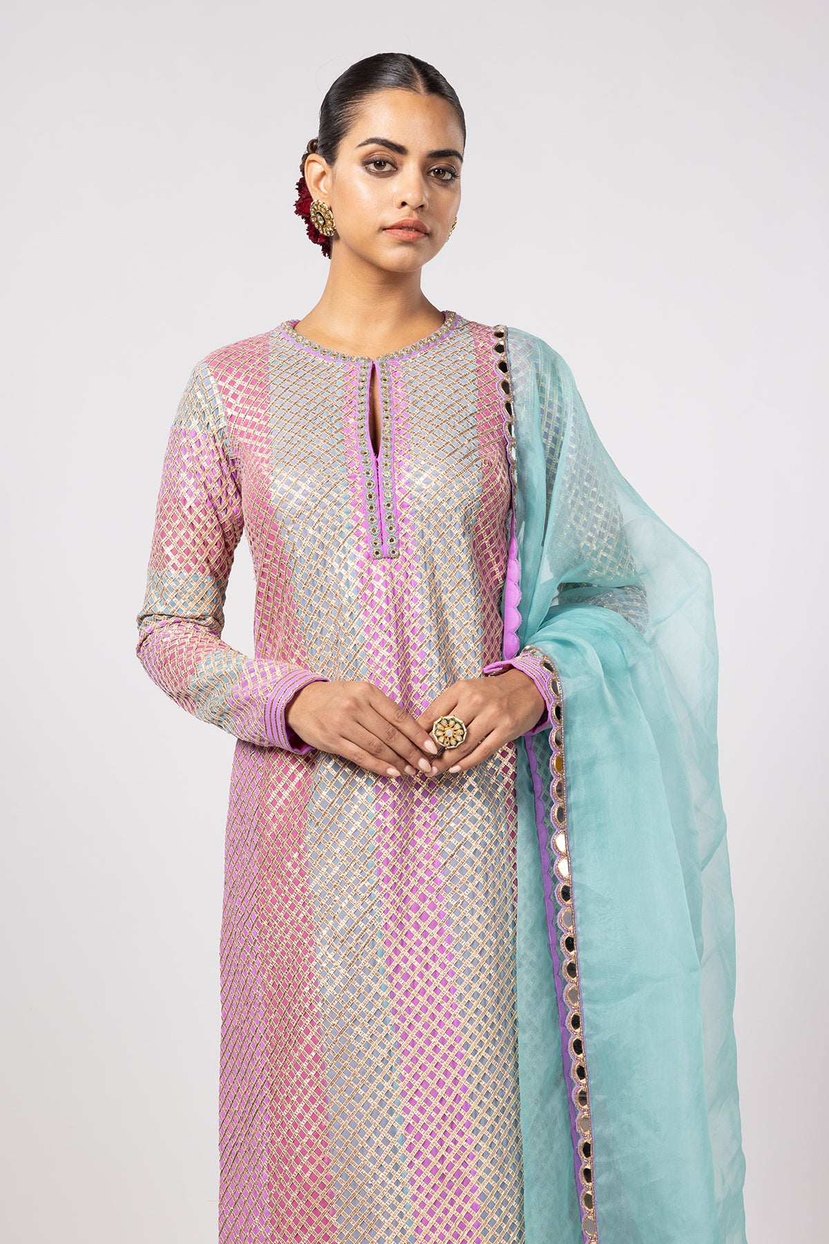 Aqua Kurta Set
