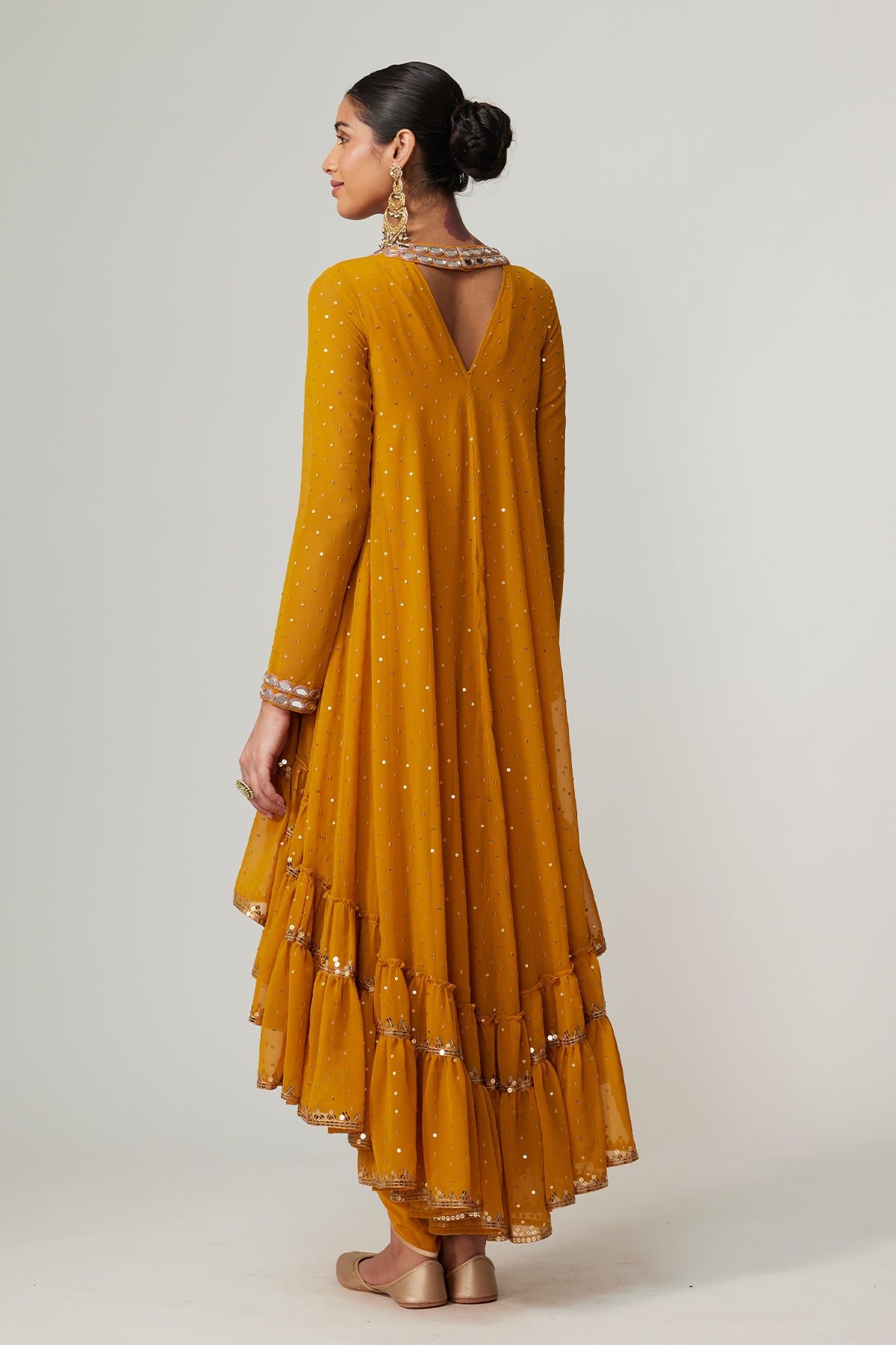 Mustard Dhoti Kurta Set