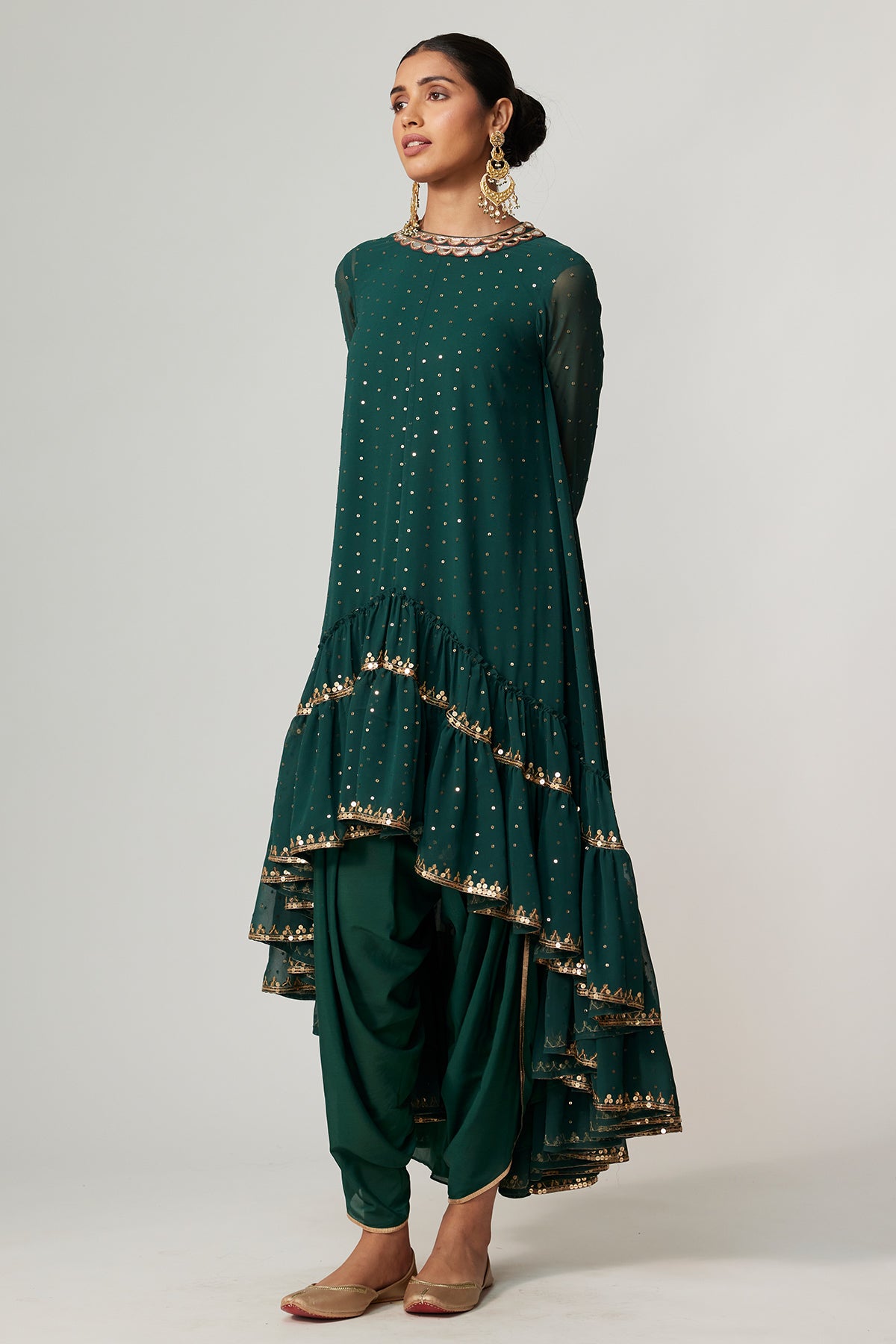 Jade Green Dhoti Kurta Set