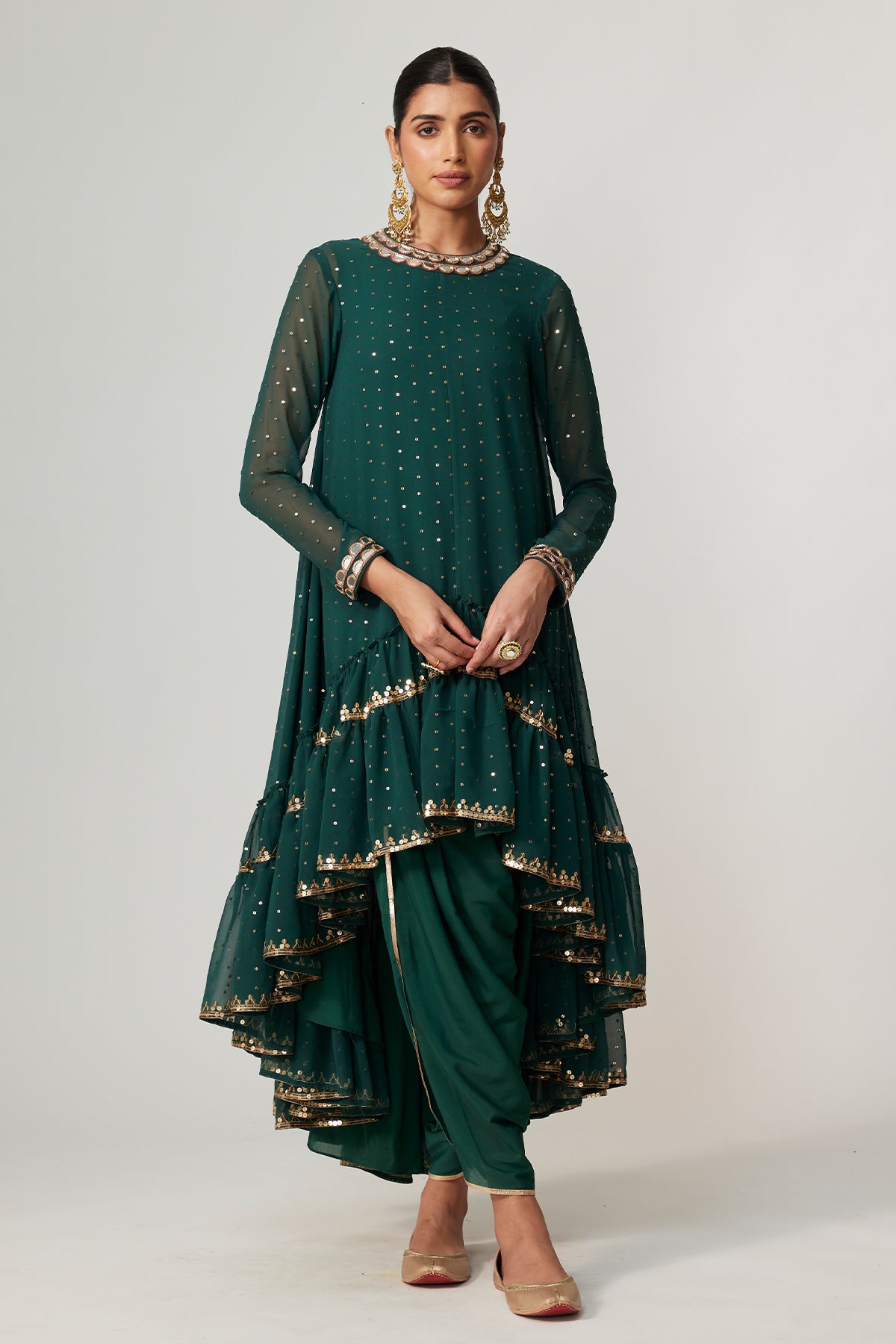 Jade Green Dhoti Kurta Set