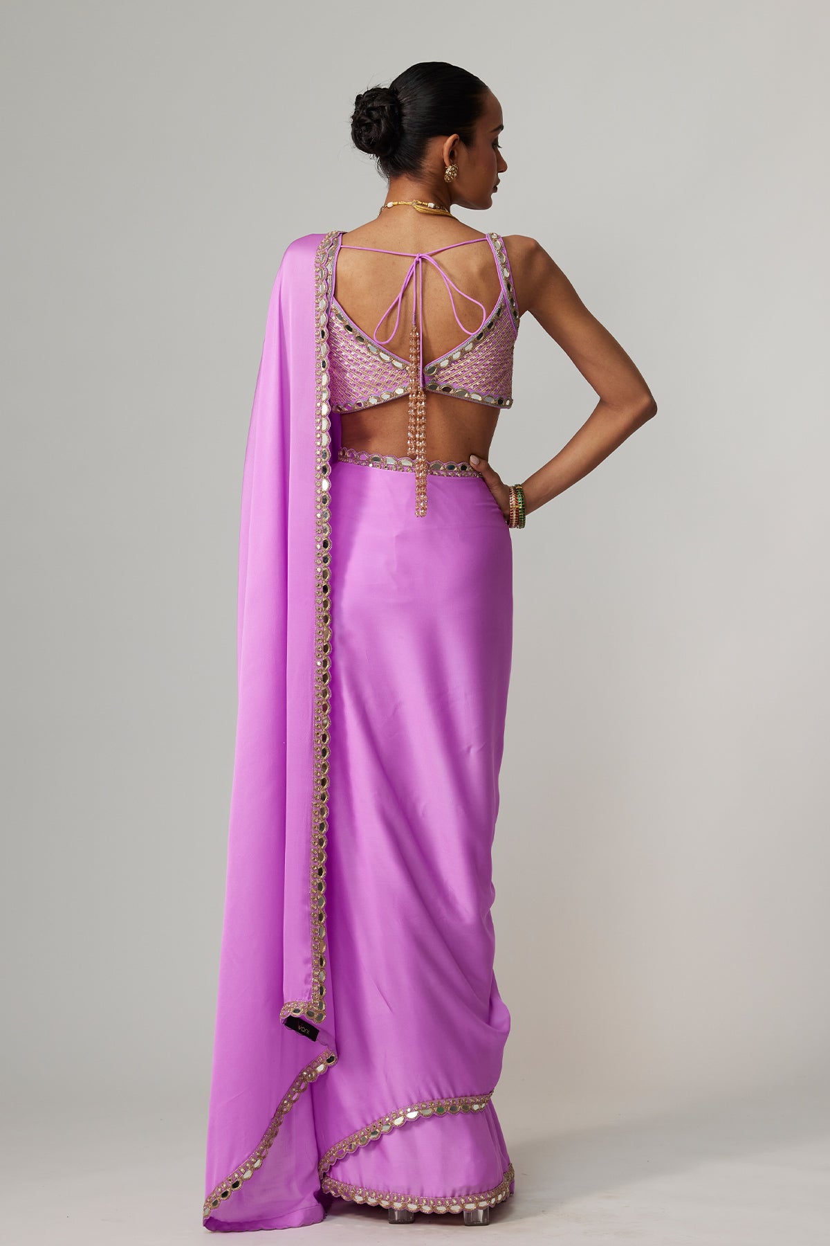 Mauve Saree Set