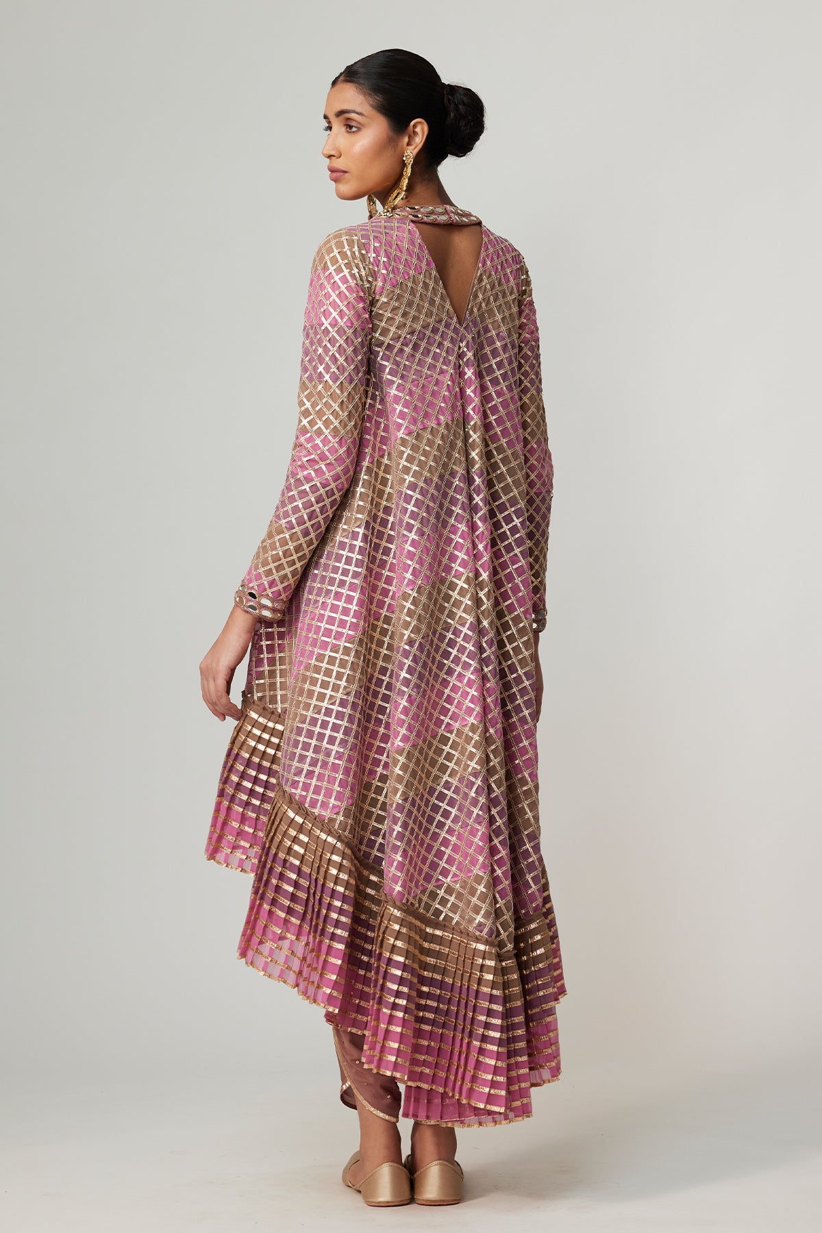 Mud Mauve Multicolor Dhoti Kurta Set
