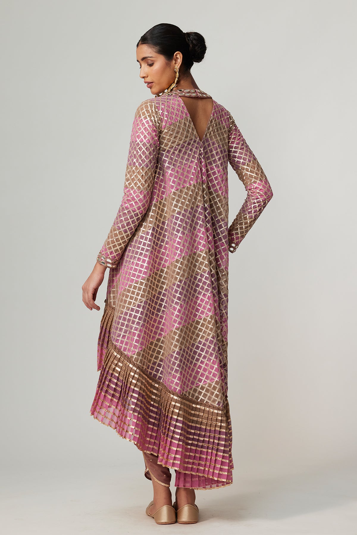 Mud Mauve Multicolor Dhoti Kurta Set