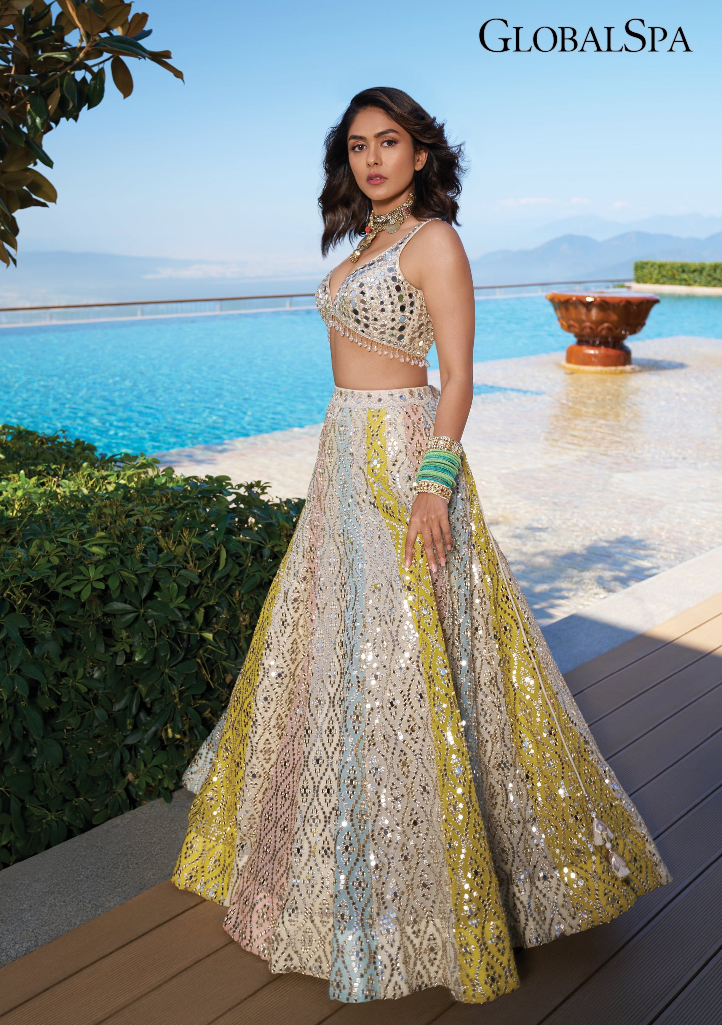 Mrunal Thakur in Ranjeeta Lehenga set