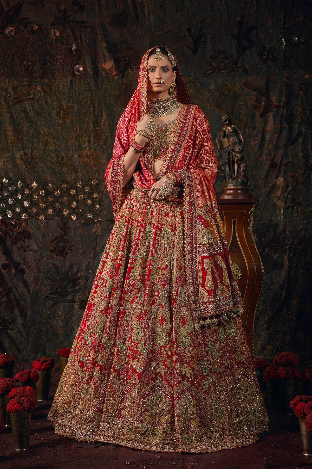 Scarlet Red Lehenga