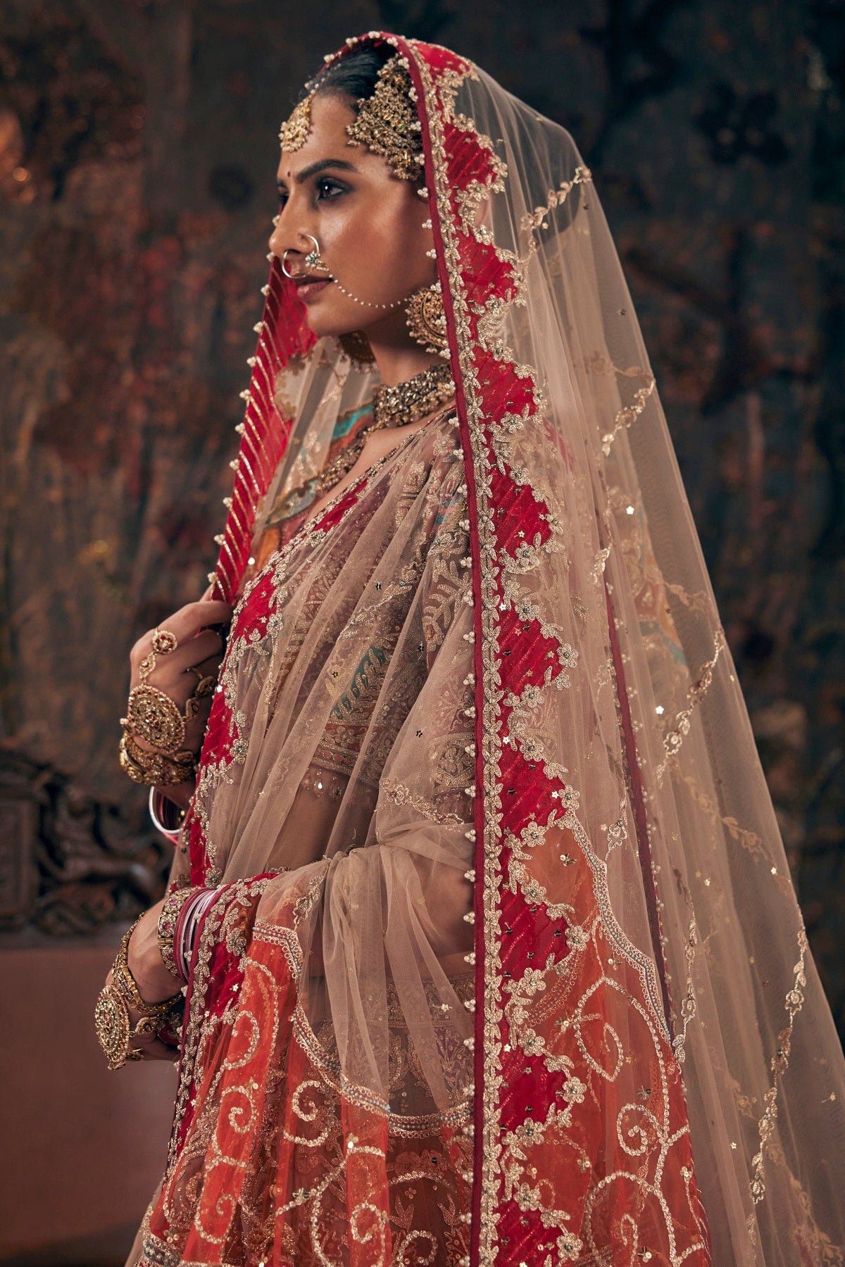 Rose Beige Lehenga