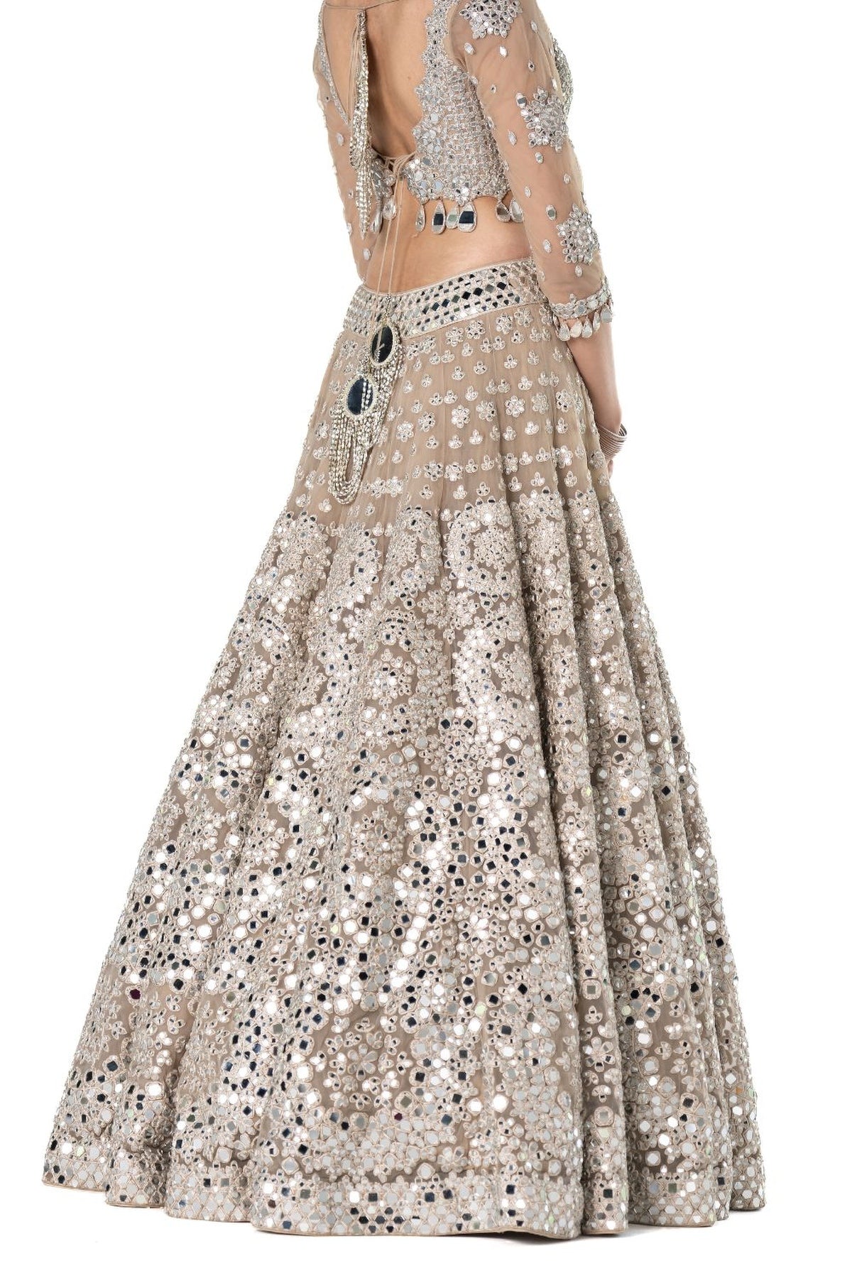 Beige lehenga set
