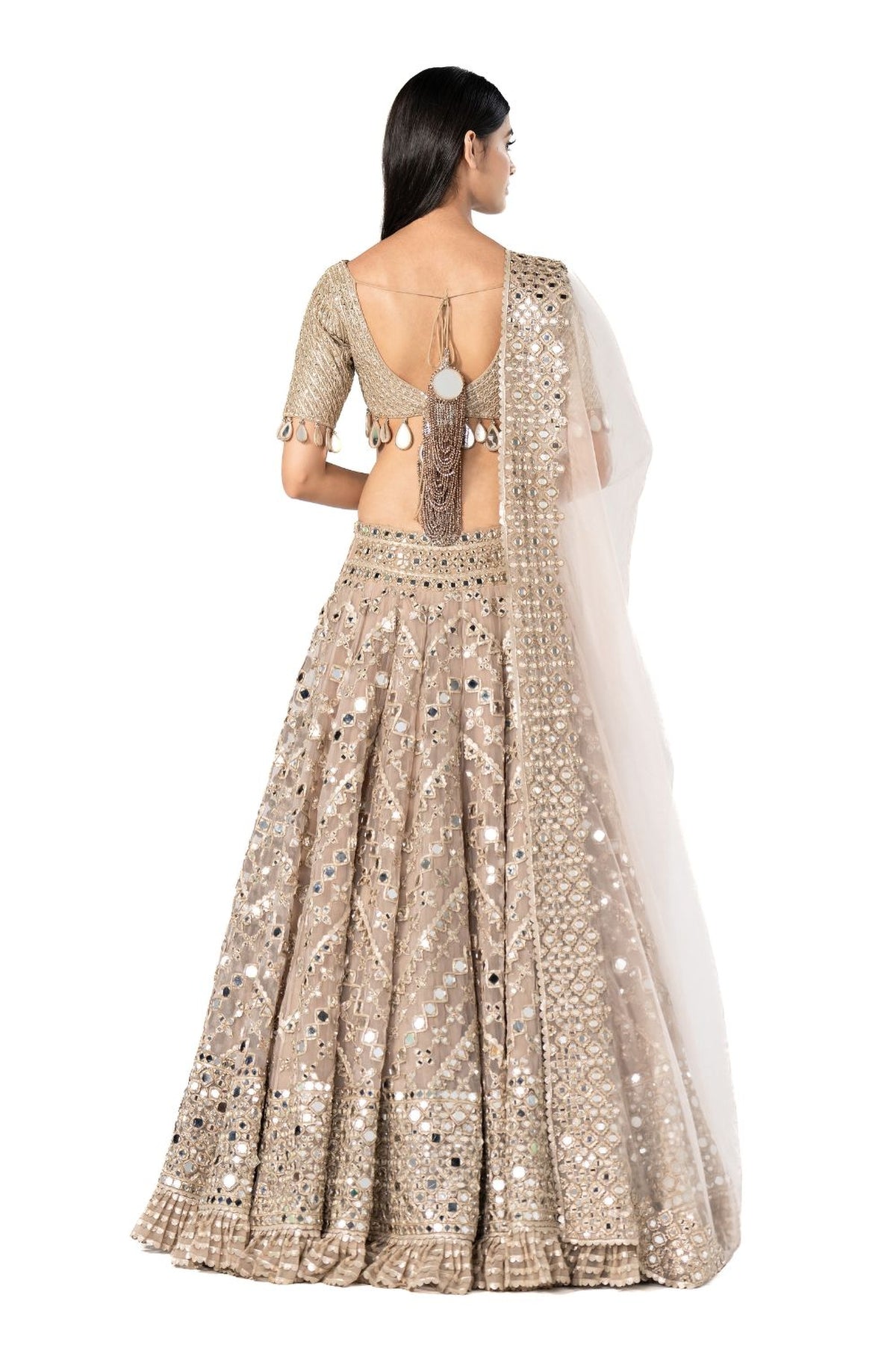 Moon Grey embellished lehenga set