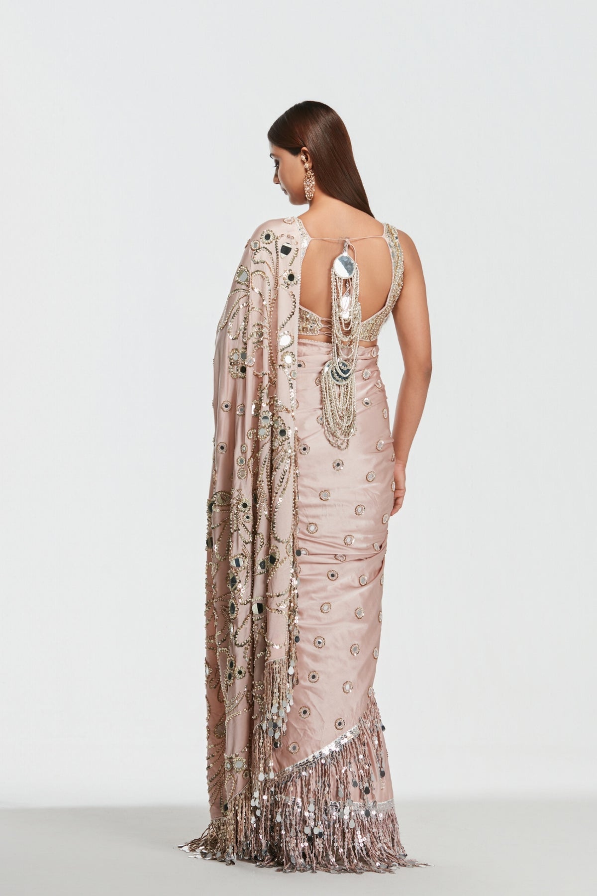 Shrine Peony Pink Saree Set