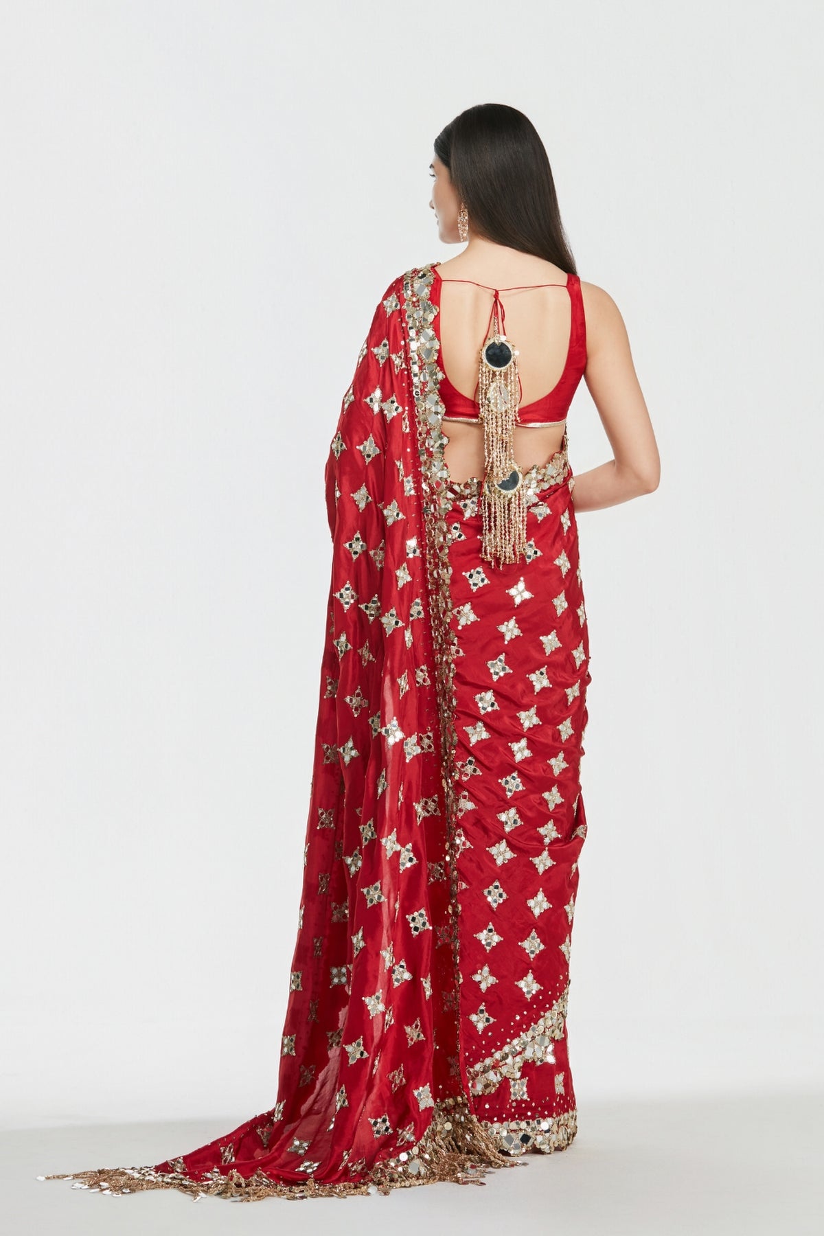 Shrine Merlot Saree Set