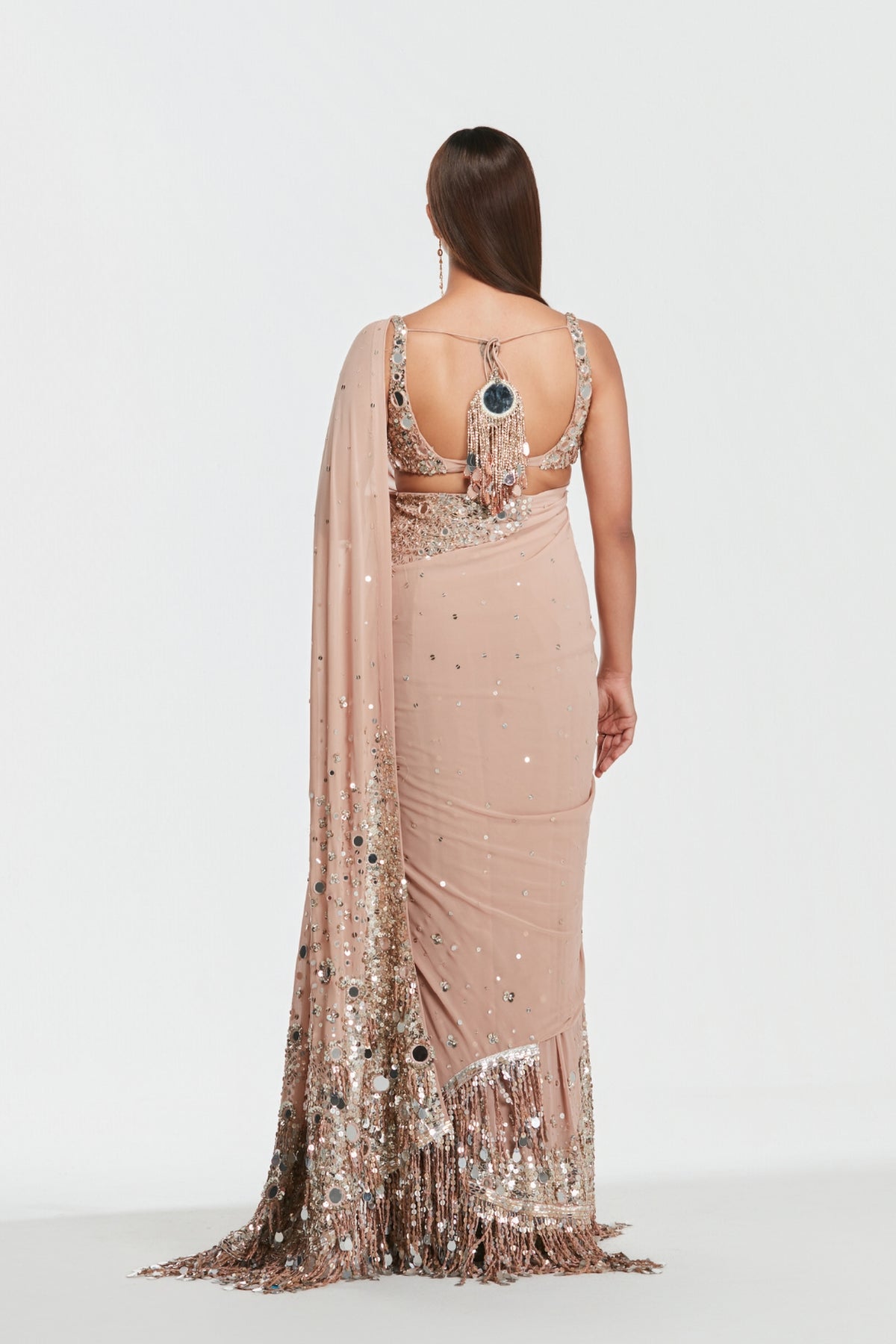 Shrine Ballet Pink Saree Set