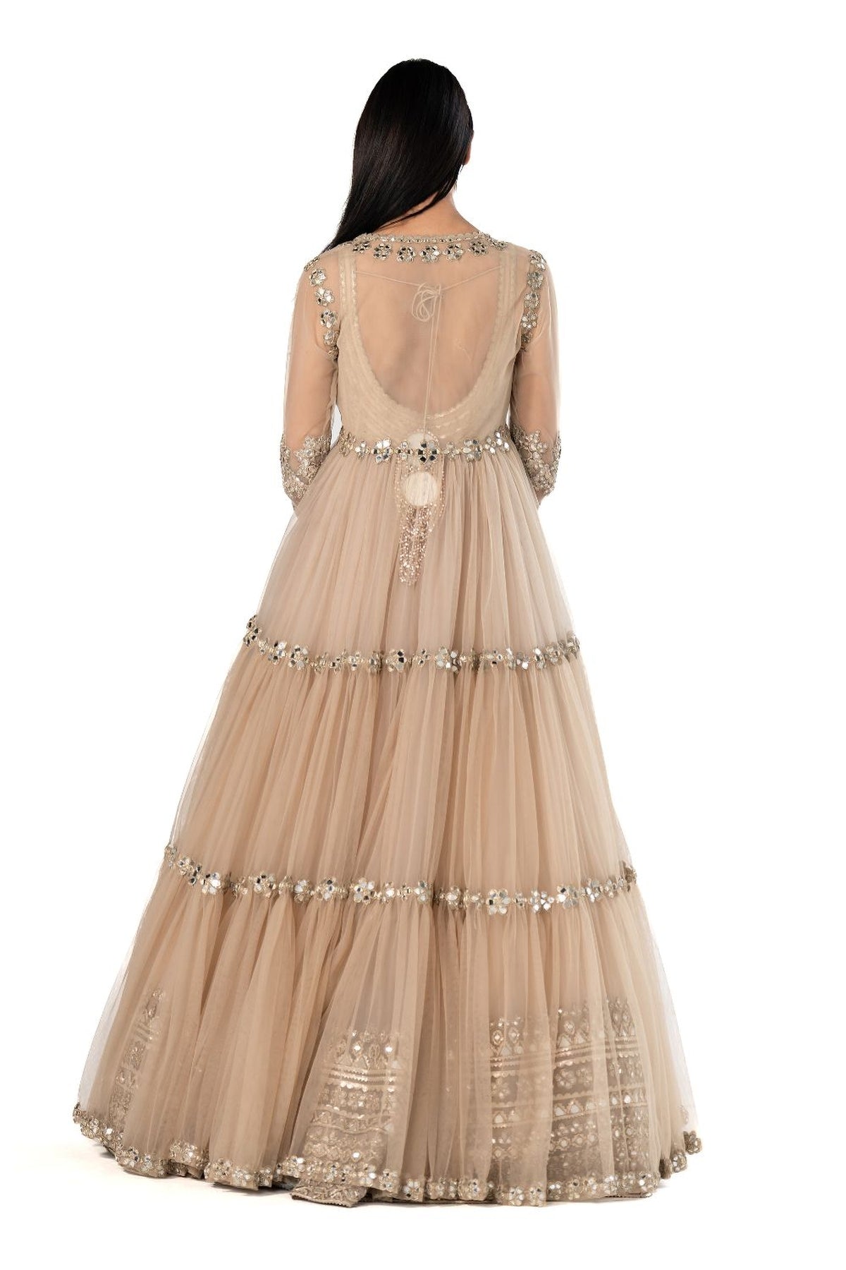 Beige anarkali set