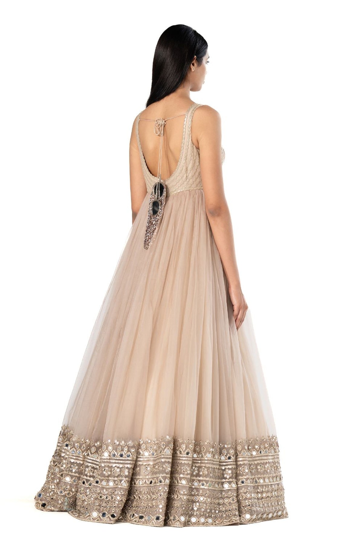 Beige anarkali set