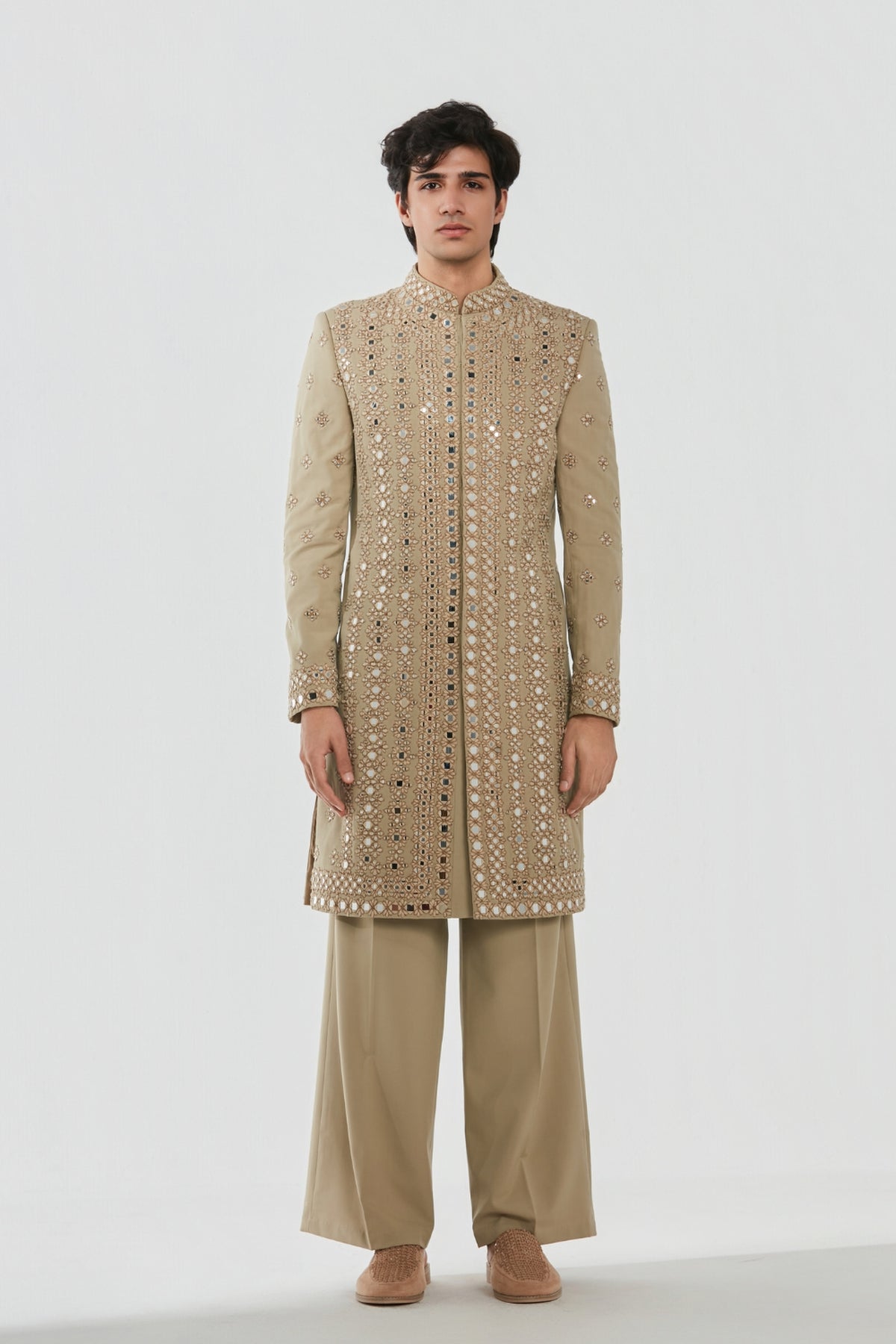 Shrine Dune Sherwani Set